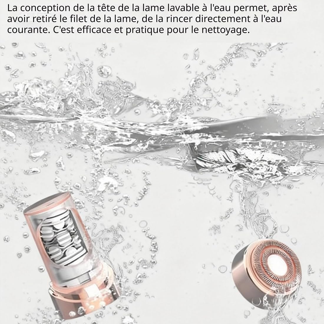 Epilsmooth Pro - Epilateur Visage Femme, épilateur Rechargeable 2 En 1 Avec Lumière LED, épilation Précise Sans Douleur, Pour Visage Menton Lèvre Supérieure (1PC-Blanc)