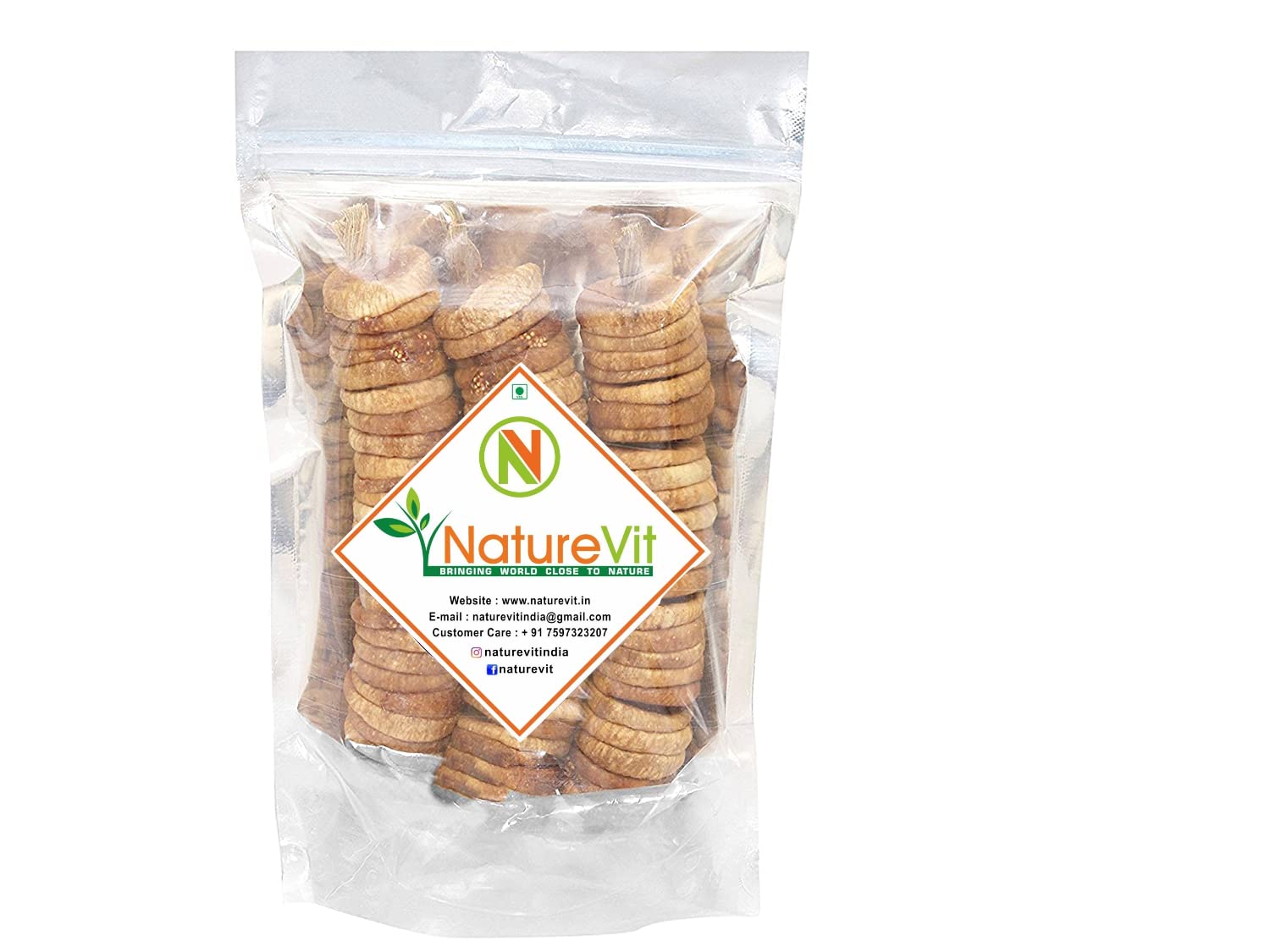 NatureVit Anjeer Dry Fruits, 2 Kg [1 Kg x 2 Pcs.] [Dried Figs] Afghanistan Dry Anjir | Best Dry Fruit for Increases Immunity and Purify the Blood