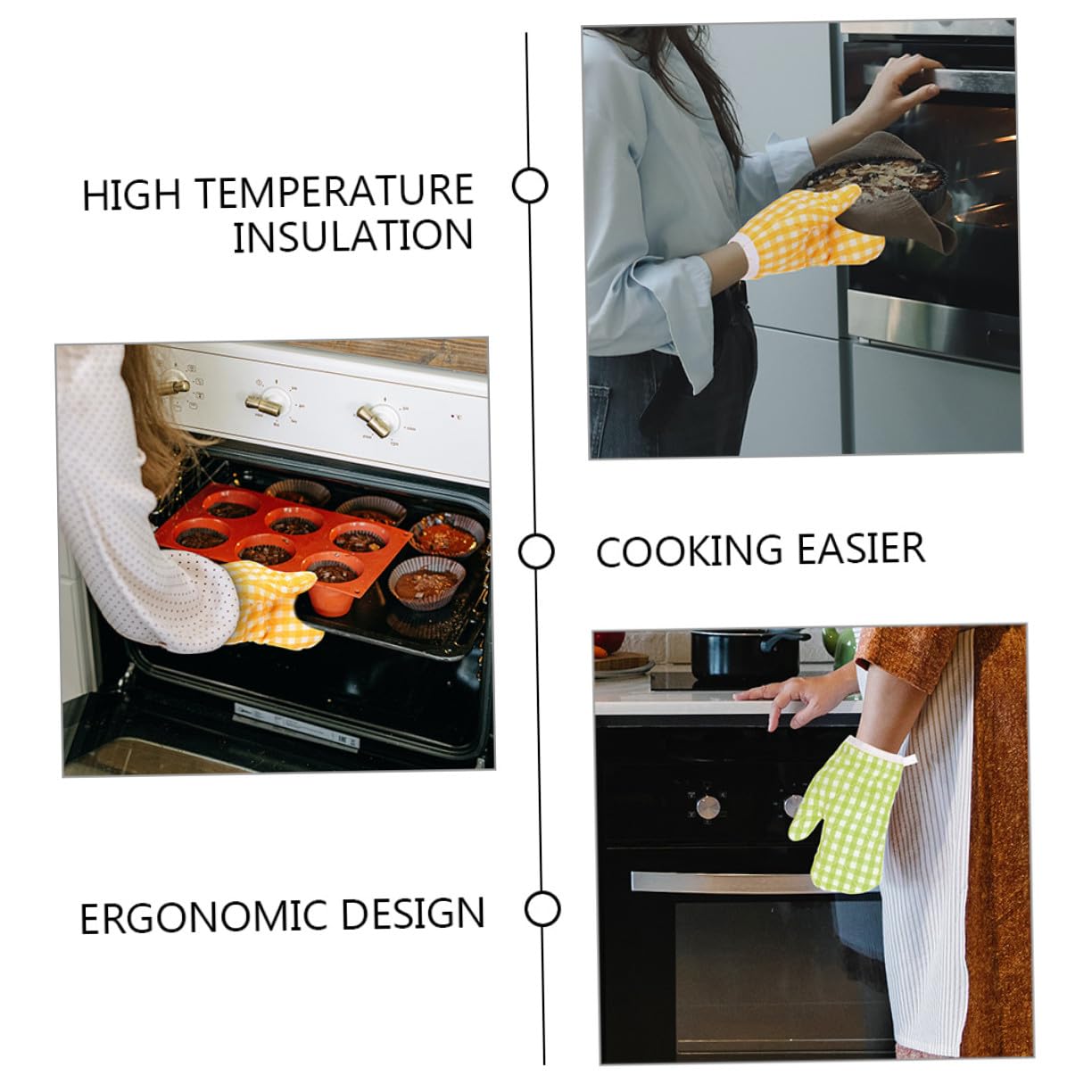 Toyvian Maniques Résistants à Chaleur pour Garçon et Filles Lot de 2 en Polyester Crochet Suspendre Cuisine Micro-Ondes et Barbecue