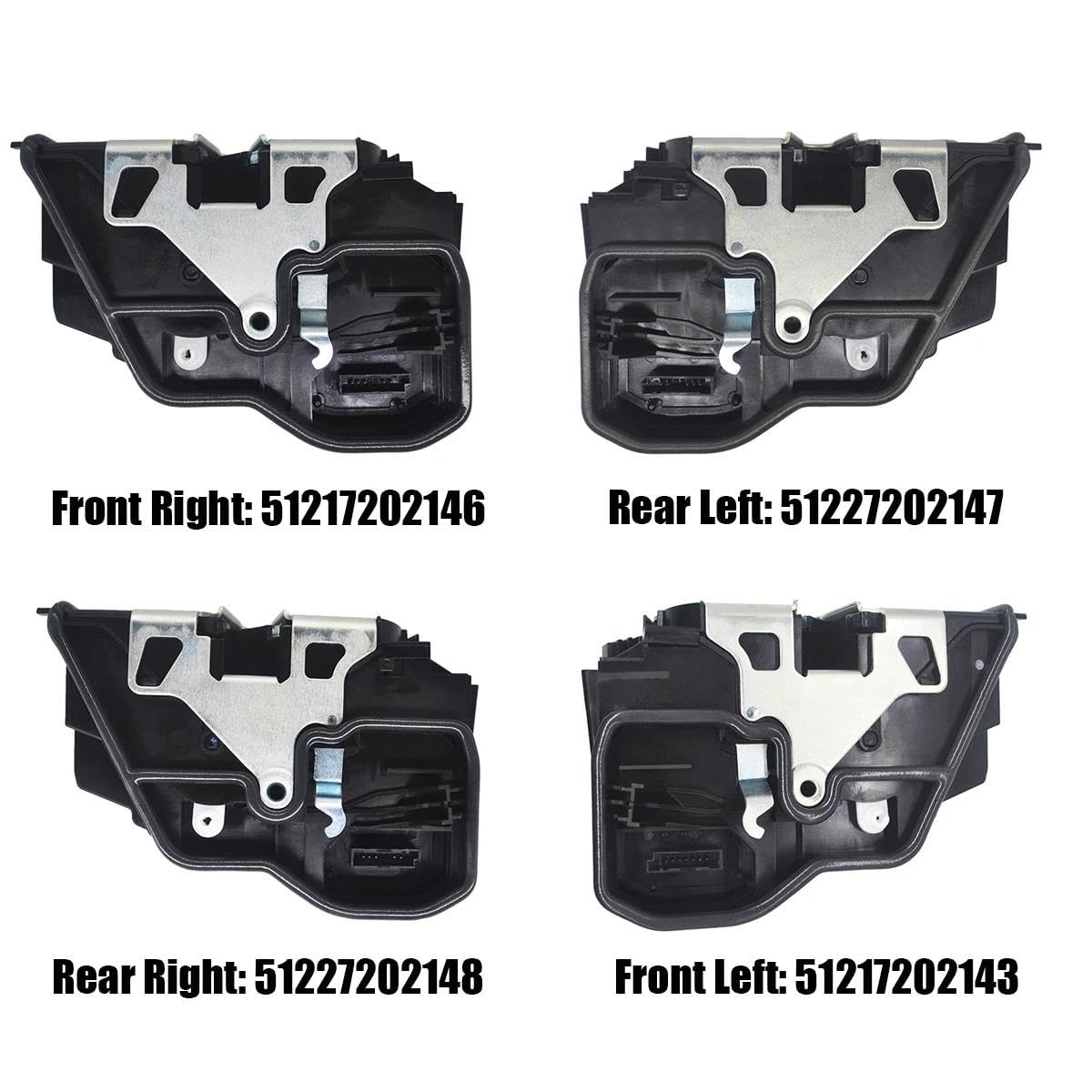 Serratura Portiera Auto Per BMW Per X6 E60 E70 E90 2005-2015 Attuatore Serratura Porta OEM 51217202143 51217202146 51227202147 51227202148 Serratura Porta