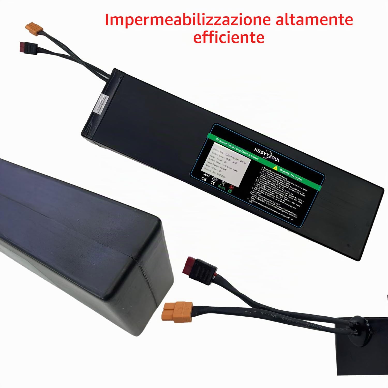 Batteria per Monopattino Elettrico da 48 V. Sostituzione della Batteria di Un Monopattino Elettrico | Batteria per monopattino elettrico da 10 Ah/12,5 Ah/21 Ah - Accessori di ricambio per monopattini elettrici