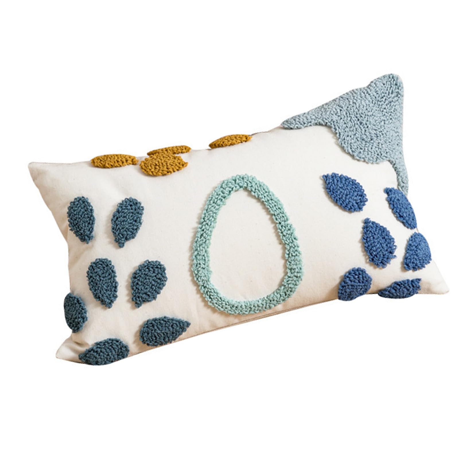 Tsophreniq Scandinavian Waterdrops Embroidered Pillow Cover Polyester for Home Decor 45cm Polyester Embroidery Pillowcase