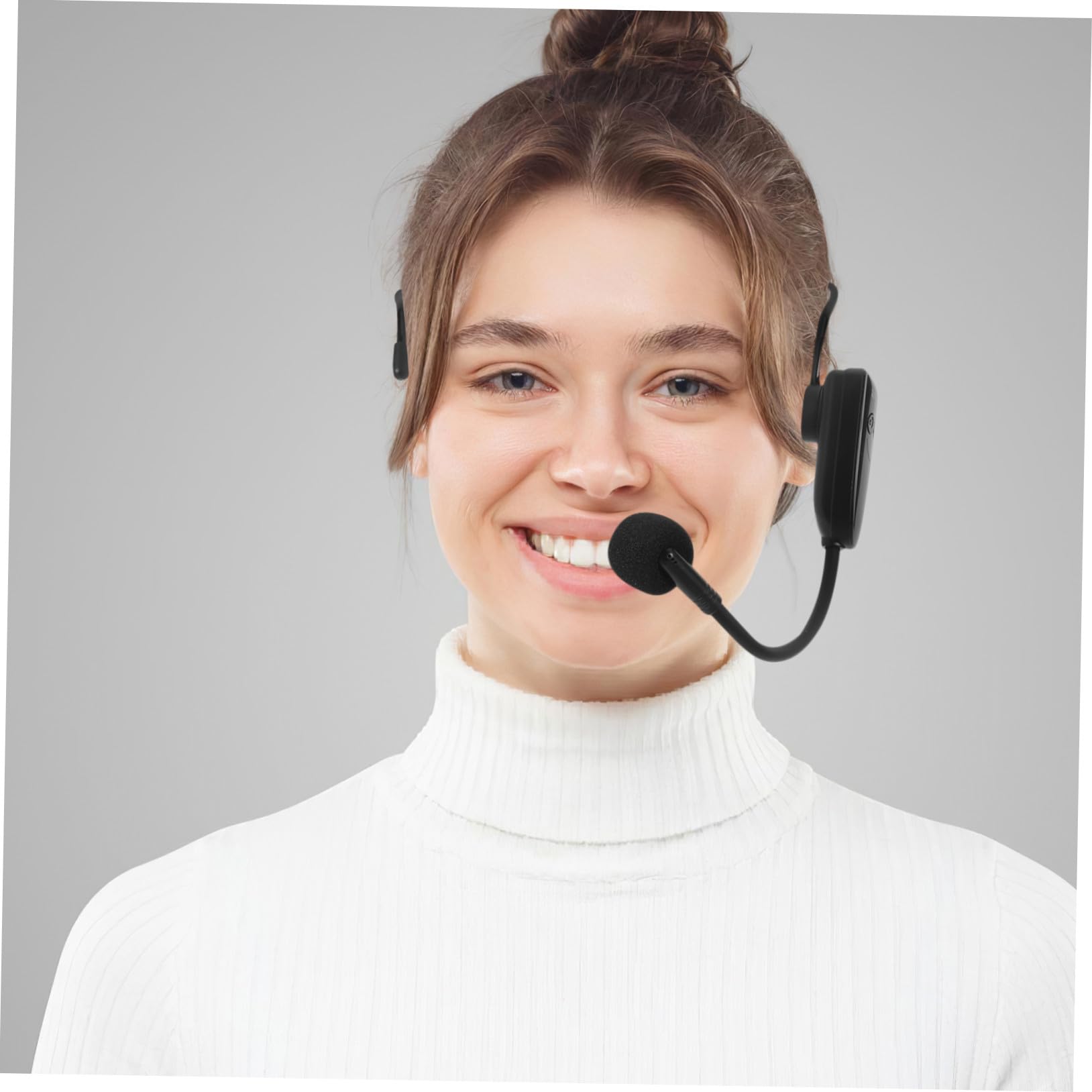 FRCOLOR Micrófono Inalámbrico para Profesores con Auriculares Sistema de Altavoces Apto para Enseñanza Instructores de Fitness Guías Turísticos Color Micrófono de Mano Profesional