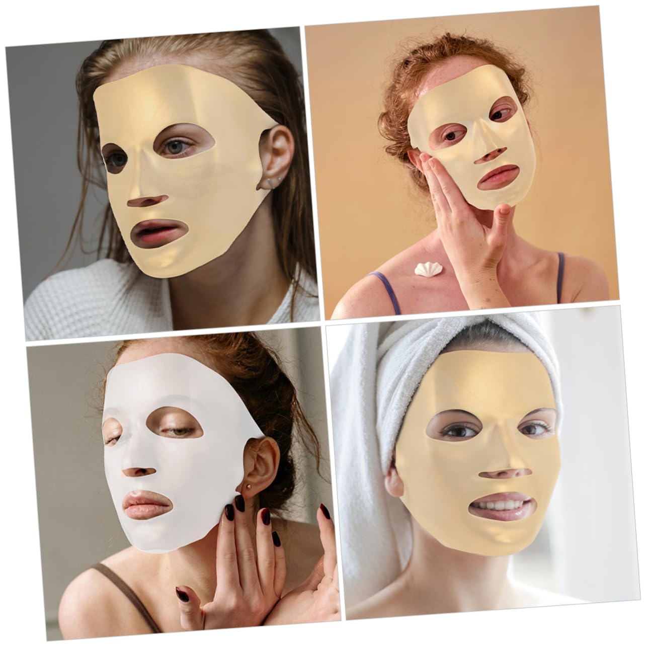 FOMIYES Maschera Viso in Silicone Idratante Da 3 Set Per La Della Pelle Delle Donne 6 Pezzi * 3