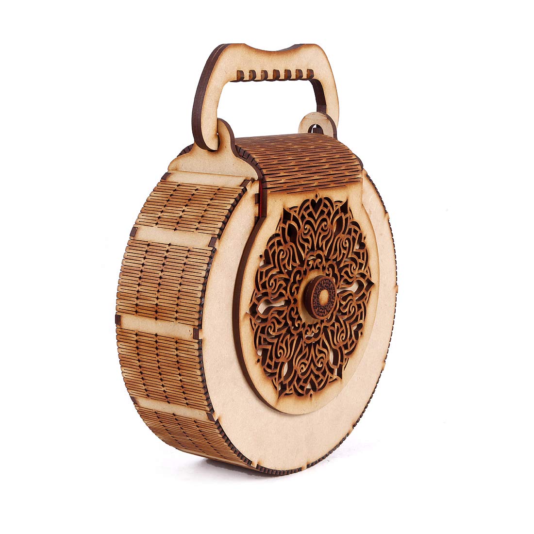 CrazyInk Women's Handcrafted Wooden Light Weight Unique Purse Handbag (PURSE 376) 1
