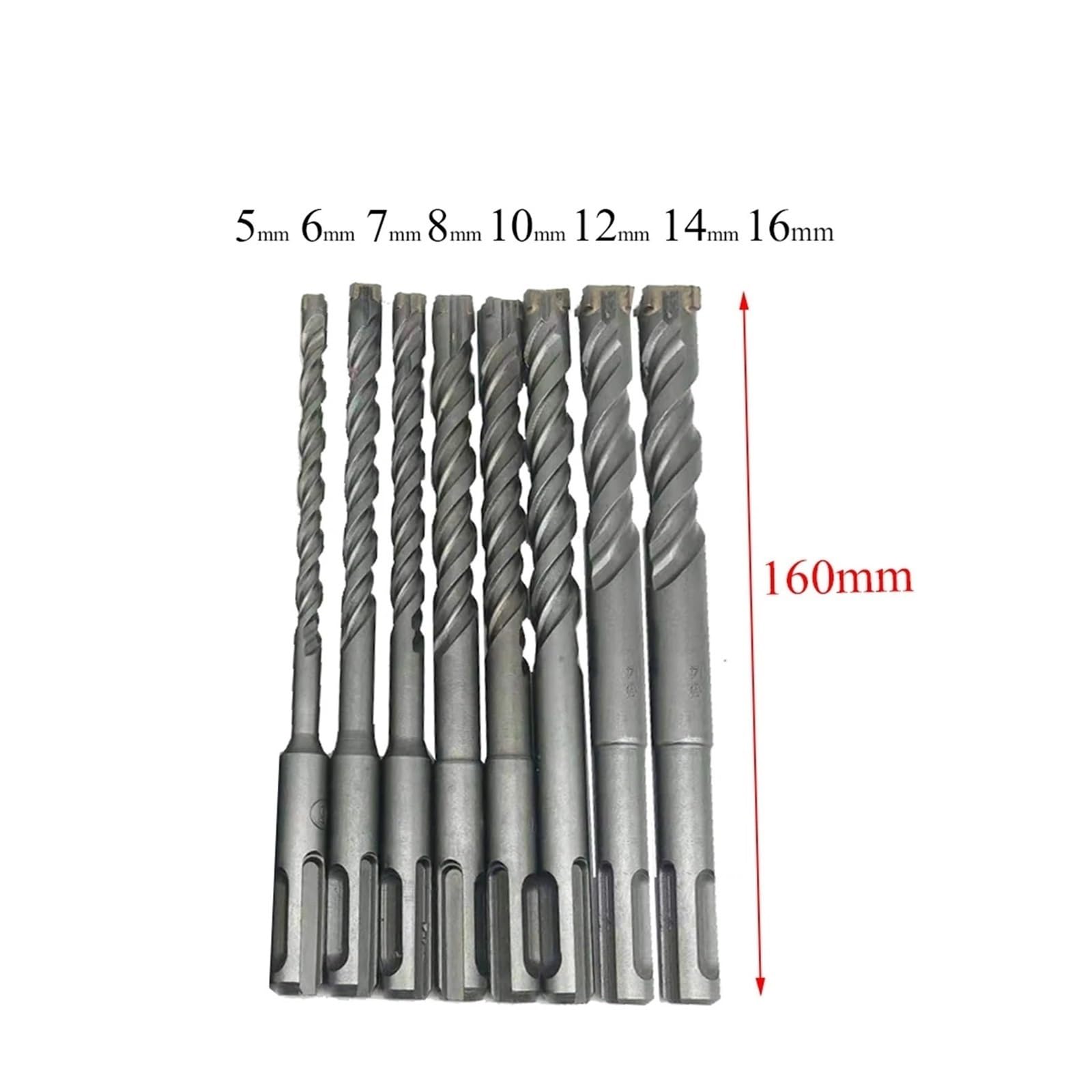 2 sztuki młota elektrycznego udarowego SDS PLUS Double Helix 4-ostrzowe wiertło do betonu ze stopu(25 x 450mm/17.71in)