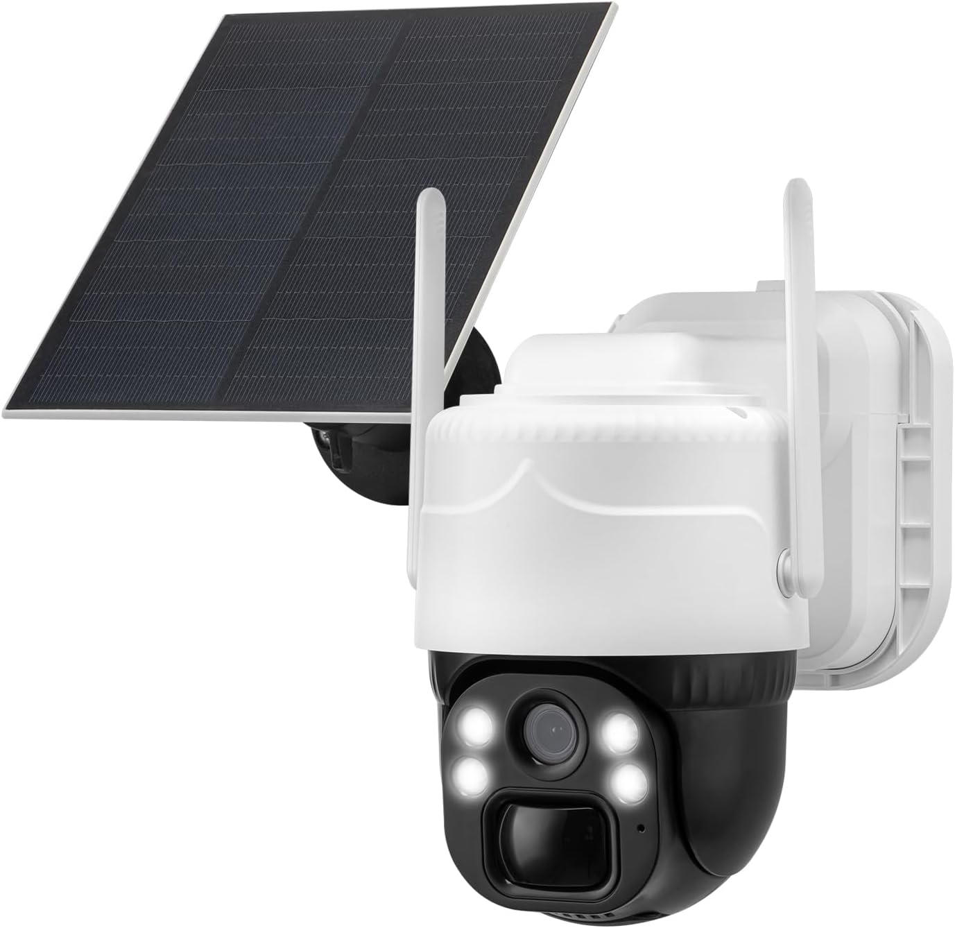 2K Wi-fi Photo voltaic Safety Cameras Outside, 2 Pack Residence Battery Powered WiFi Digicam, Coloration Evening Imaginative and prescient, Two-Means Audio, PIR Movement Detection, 360°View, 2.4Ghz WiFi (1 Pack)