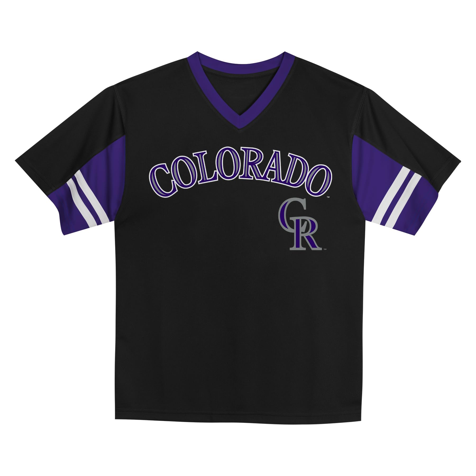 MLB Toddler 2T-4T Officially Licensed Team Color Primary Logo Baseball Fashion Top V-Neck Jersey — view 9