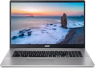 Acer 2022 Chromebook, 17" IPS Full HD(1920x1080) Screen, Intel Celeron Processor Up to 2.80 GHz, 4GB DDR4 Ram, 64GB SSD, Super-Fast 6th Gen WiFi, Chrome OS, Natural Silver(Renewed)