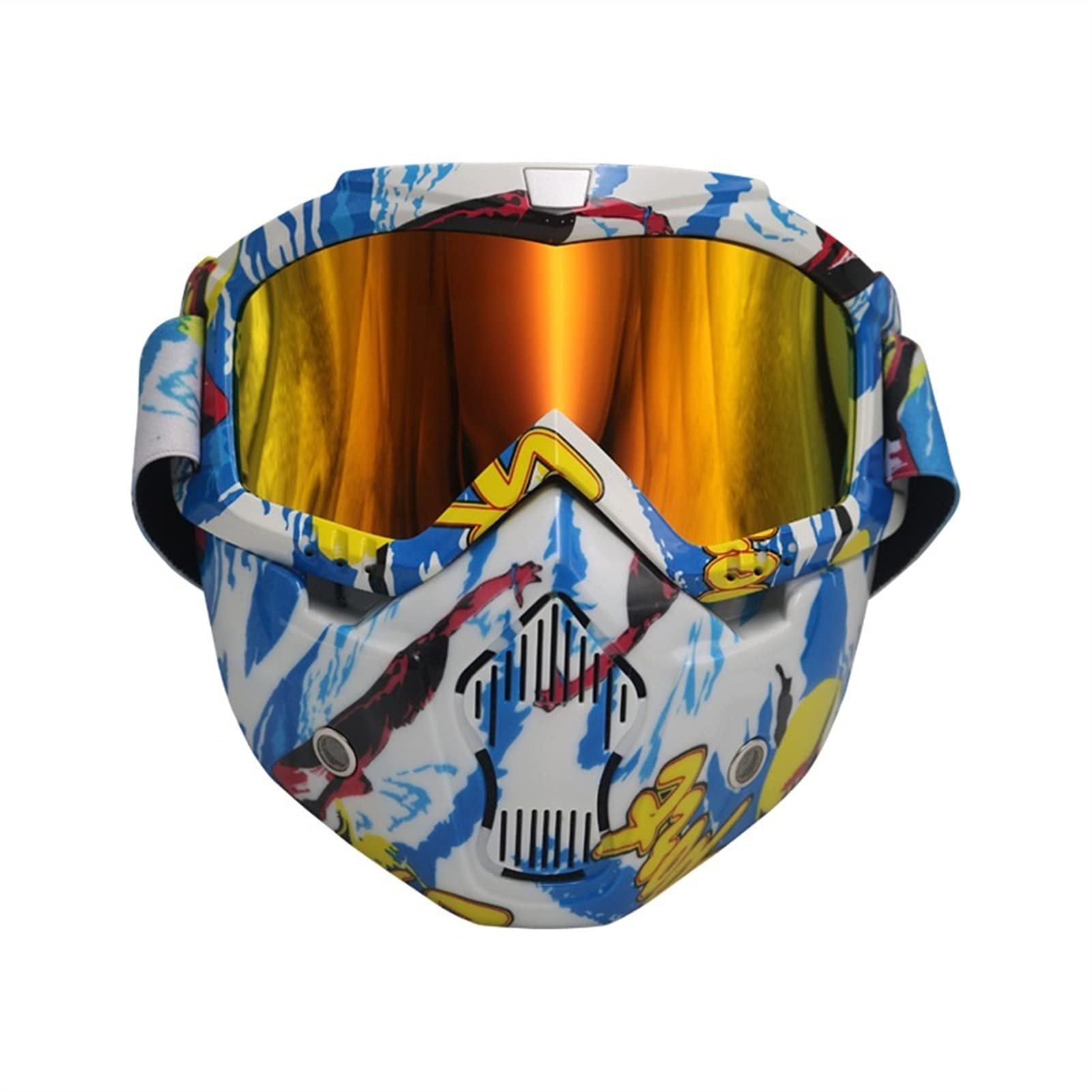 ADJAN Occhiali Motocross Occhiali da moto Occhiali da motocross con maschera Goggle Ski Goggle Uomo Donne Moto Moto Motorbike Dirt Bike ATV (Color : 04)