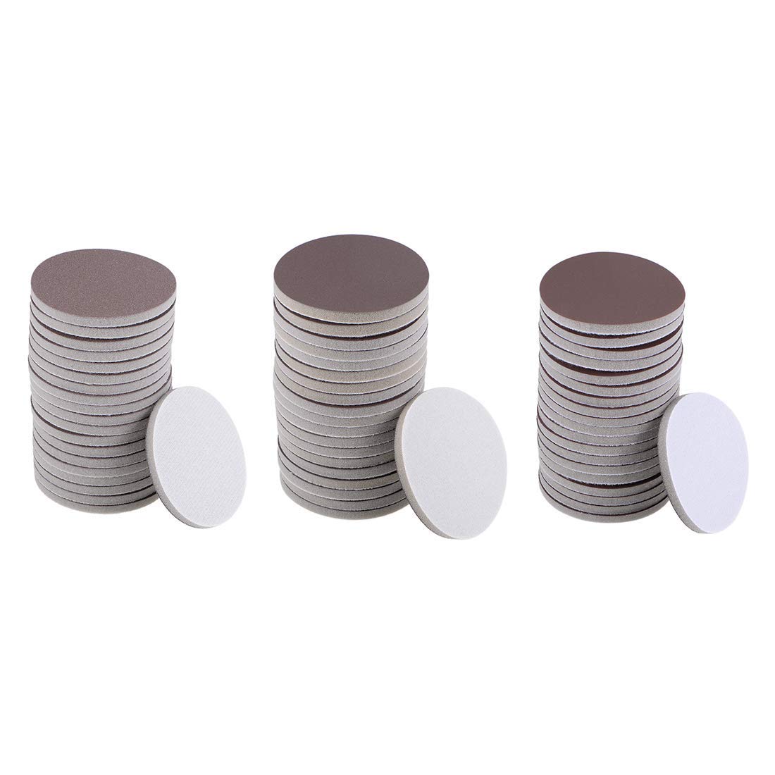 Schleifschwamm, 3 Zoll, Haken und Schnalle, Schleifscheibe, Nass/Trocken, für Auto, Holz, Trennwand, Metall, Braun, Korund, 20 Stück