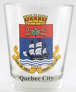 Quebec City Canada Coat Of Arms Shot Glass