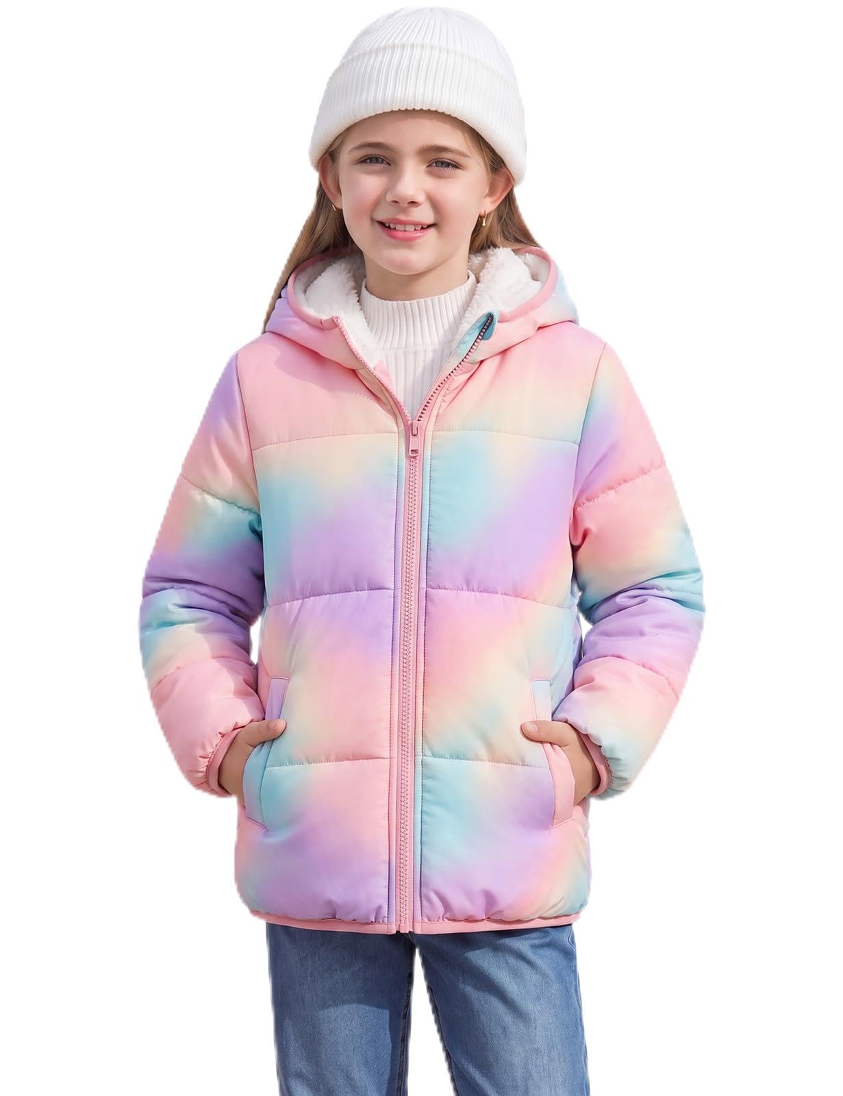 Tuopuda Chaqueta Acolchada Corta para Niñas Chaquetas Invierno con Capucha