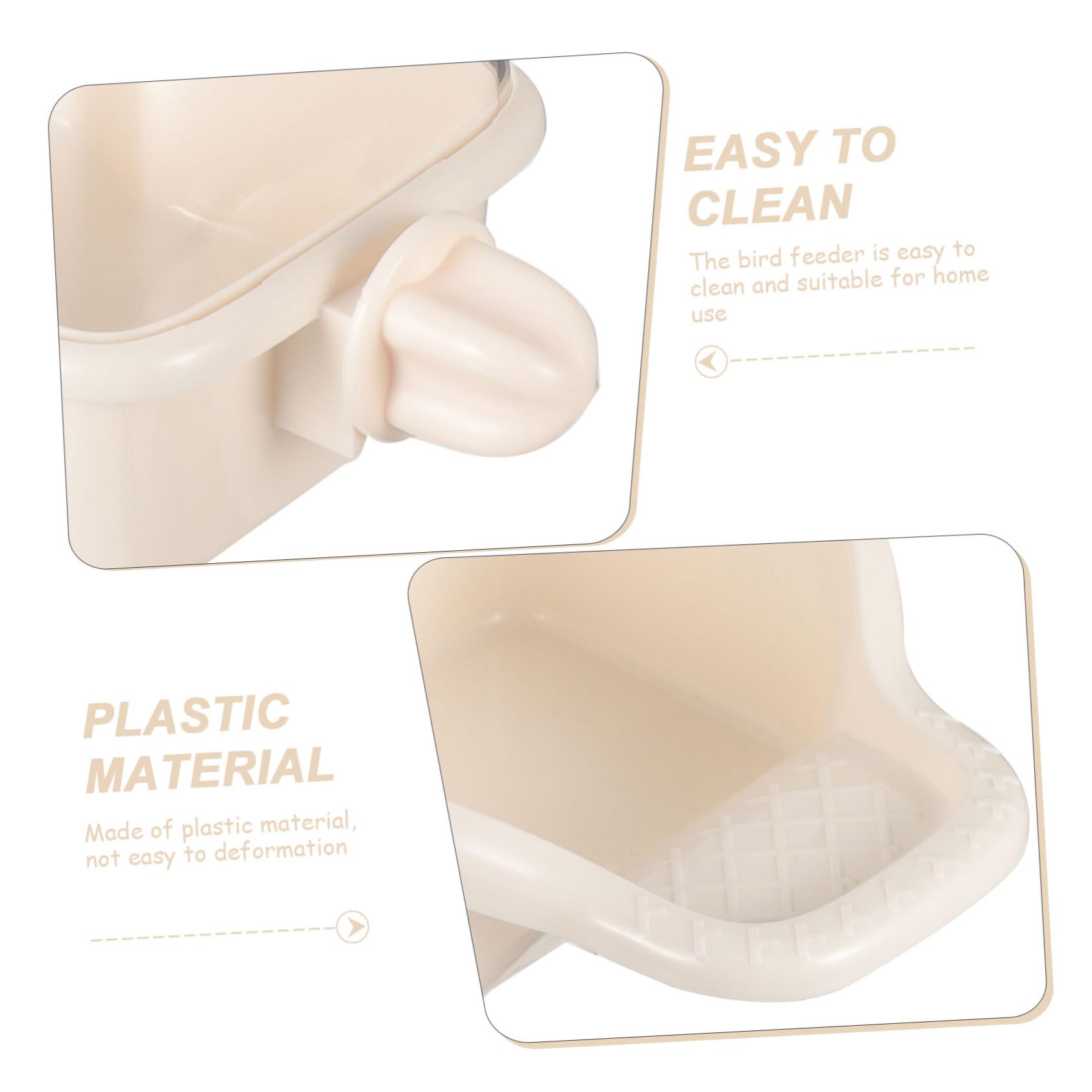 Kisangel 5 Uds Caja De Comida para Loros Bañera Tazón De Agua para Pájaros Alimentador De Comida para Pájaros Jaula De Contenedor De Alimentación Alimentador De Colibrí Contenedor