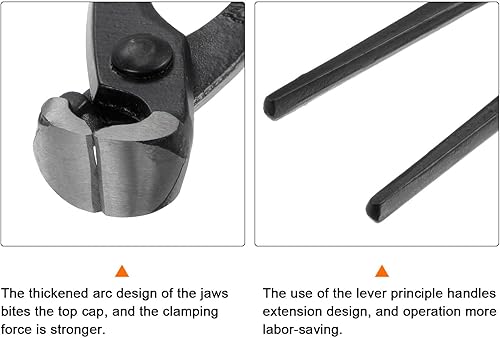 Miniatura 4 de HARFINGTON Alicates de corte de extremo de 8 pulgadas para hormigón de uñas, alicates extractores para manualidades, fabricación de joyas