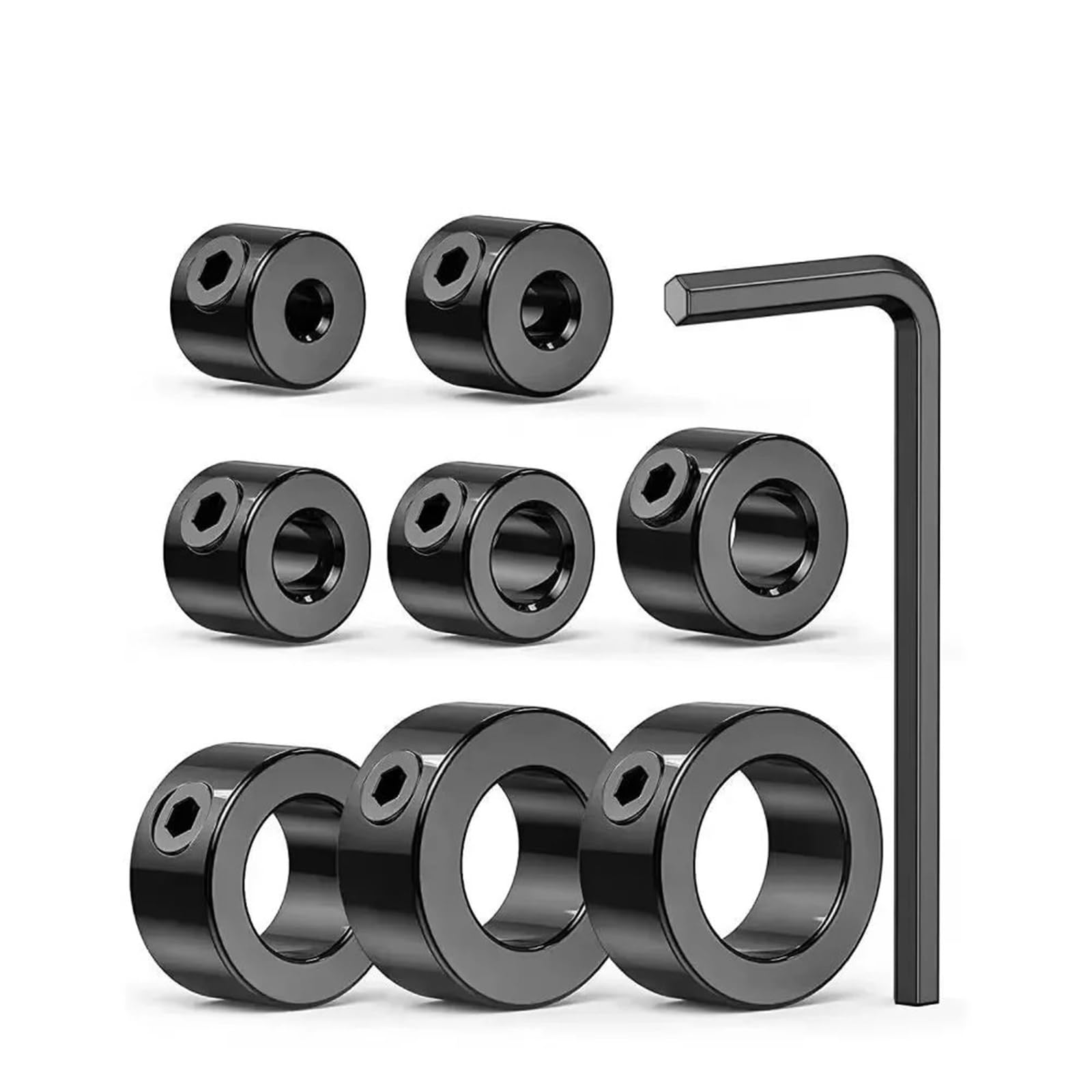 Bghyjkol 8Pcs Drill Depth Stop 3-16Mm Adjustable Collarsdrill Bit Depth Stop Rings, Positioner, For Precision Woodworking