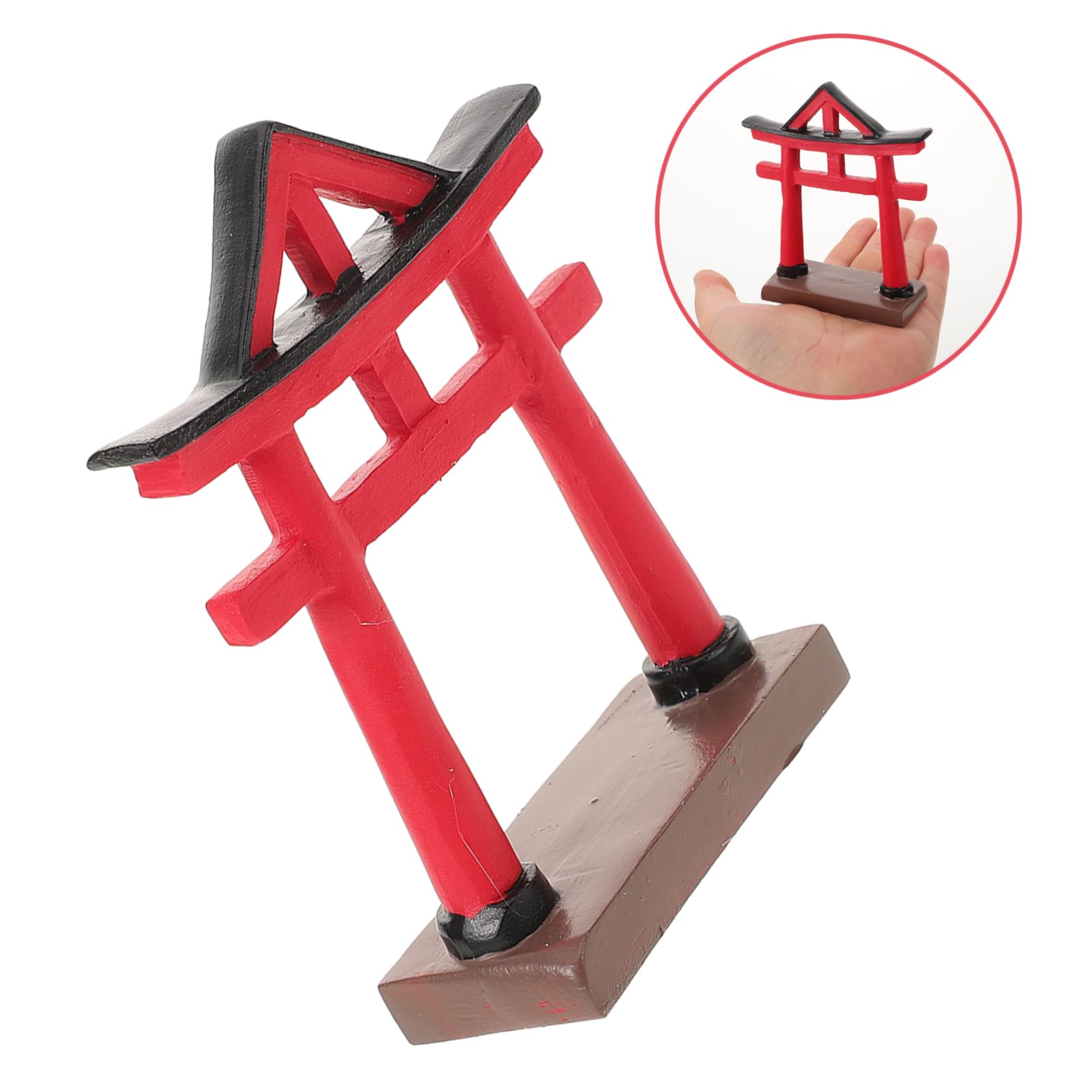 STOBAZA Handmade Miniature Ornament Japanese Gate Zen Garden Sand Aquarium Craft Fish Tank Decor Garden Ornament