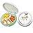 Serfeymi Small Pill Box - 3 Compartments Portable Pill Box for Purse Pocket, Compact Mini Travel Pill Case - Suitable for Medicine, Vitamin, Fish Oil, Supplements - White(Deer)