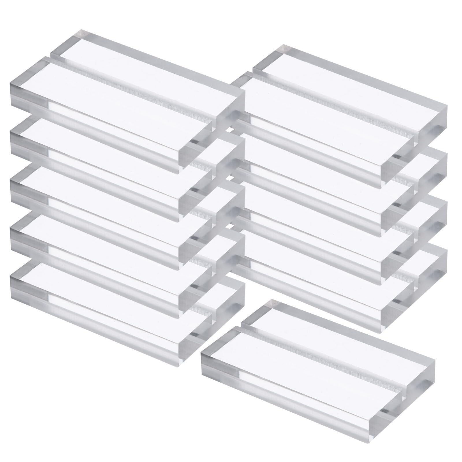 Tischkartenhalter 10/20 Stück Platzkartenhalter | Acryl-Tischschild, Nummernhalter, Namensständer for die Anzeige von Fotomenüs, transparent(3.1 Inch,20pcs)