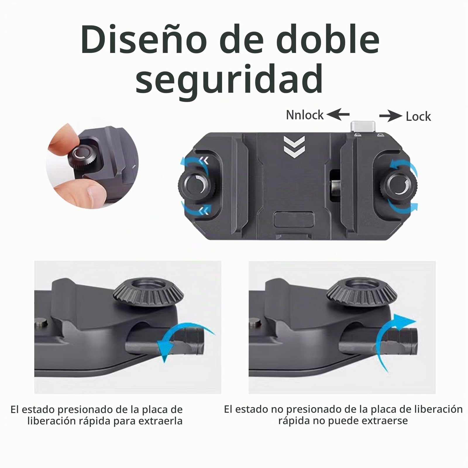 Clip de Cámara para Mochila, Sistema de Liberación Rápida, Soporte en la Correa para el Hombro o Cinturón, Compatible con Hero 12, 11, 10, Insta360 X4, X3 Ace Pro, DSLR, Cámaras de Acción