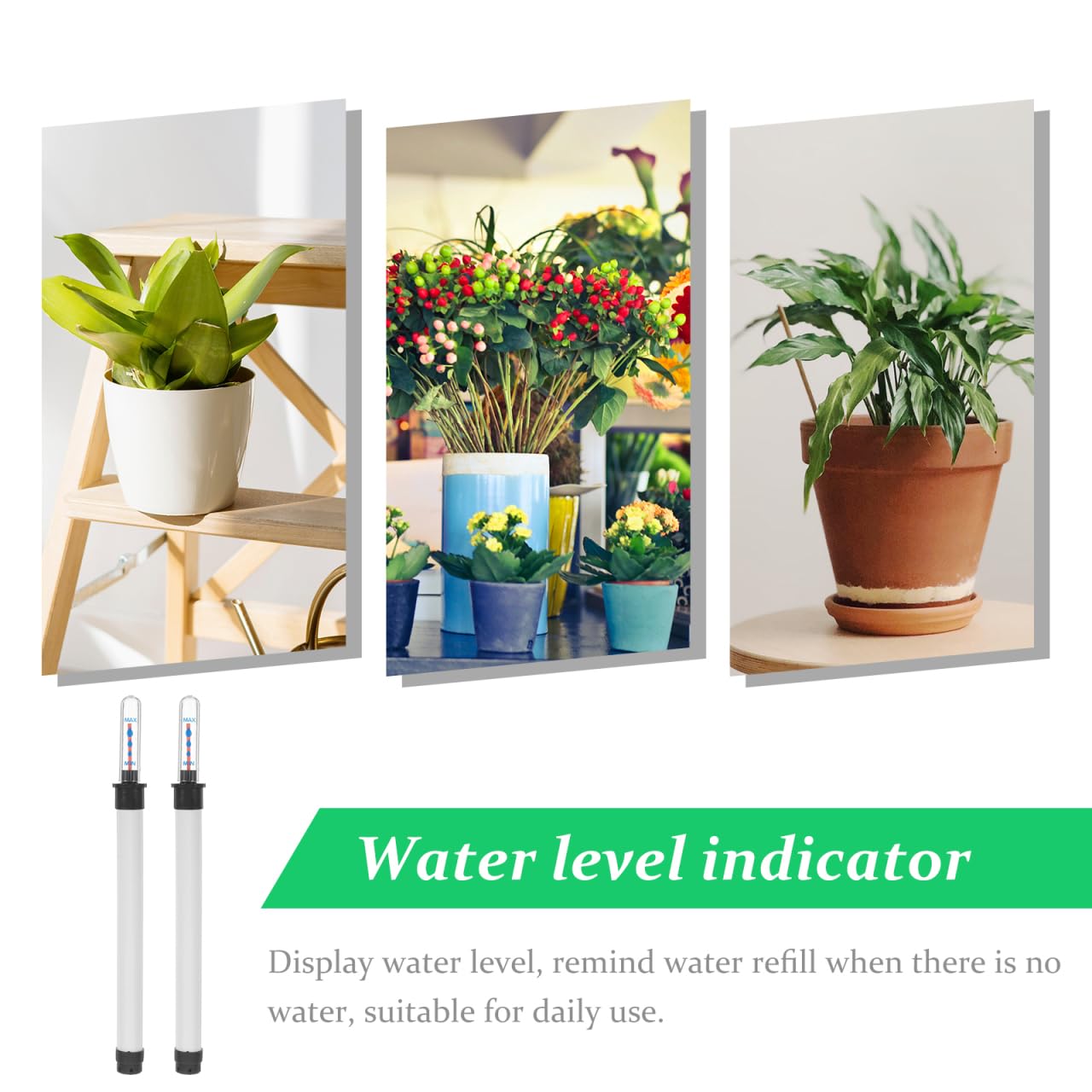 Lot de 2 indicateurs de niveau d'eau pour pot de fleurs, rappel de manque d'eau, compteur de niveau d'eau, bouée, rappel de manque d'eau pour jardin et plantes d'intérieur