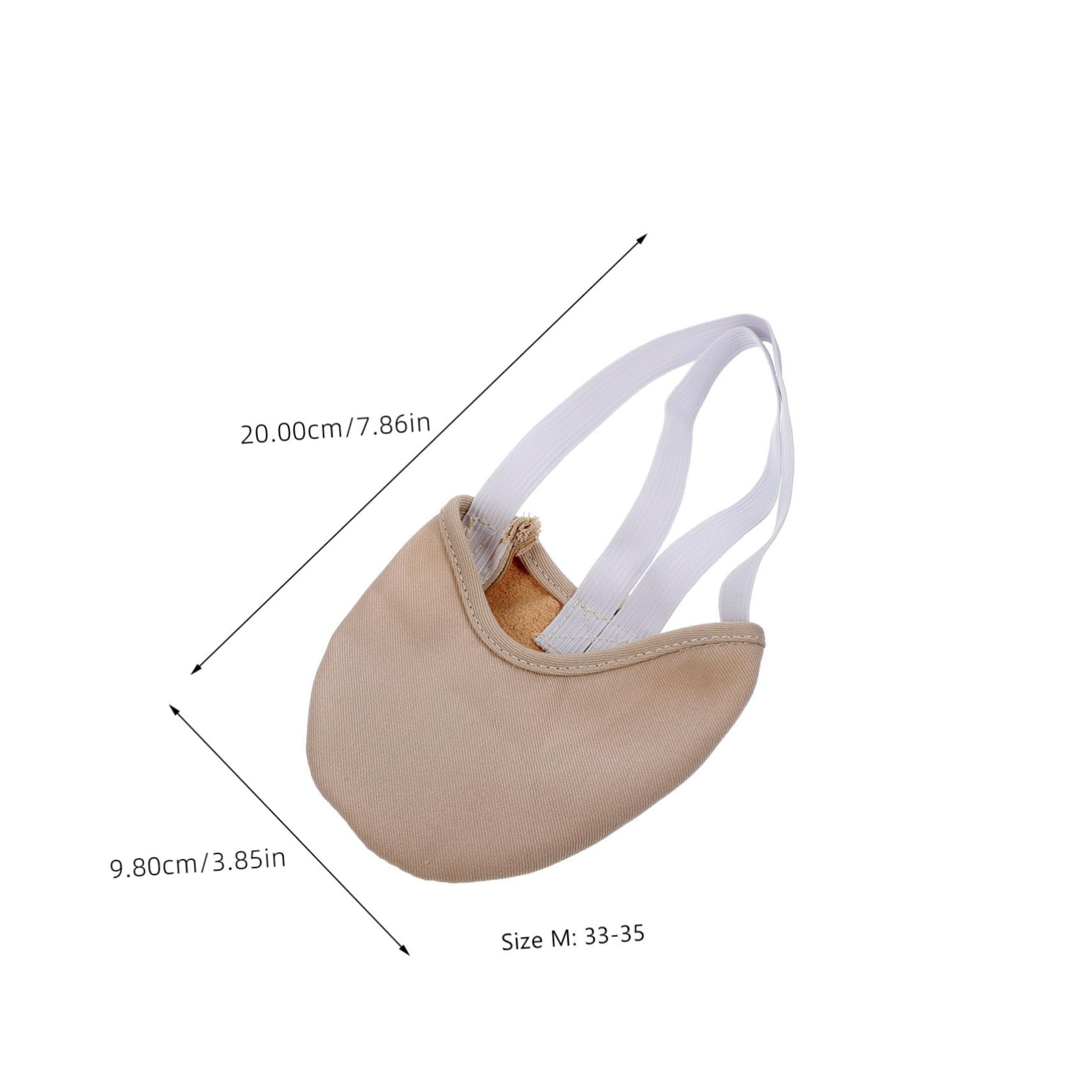 Healvian Calcetines de Ballet Transpirables para Mujer y Niña con Diseño de Sujeción el Tobillo, Tela de Algodón Beige y Buena Elasticidad para Yoga y Pilates