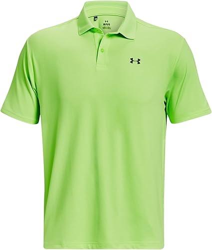 Vista 5 de Under Armour Polo para hombre Nylon y Mezcla de Elastano (as1, Alpha, L, Regular, Quirky LimePitch Grey 752), Lima