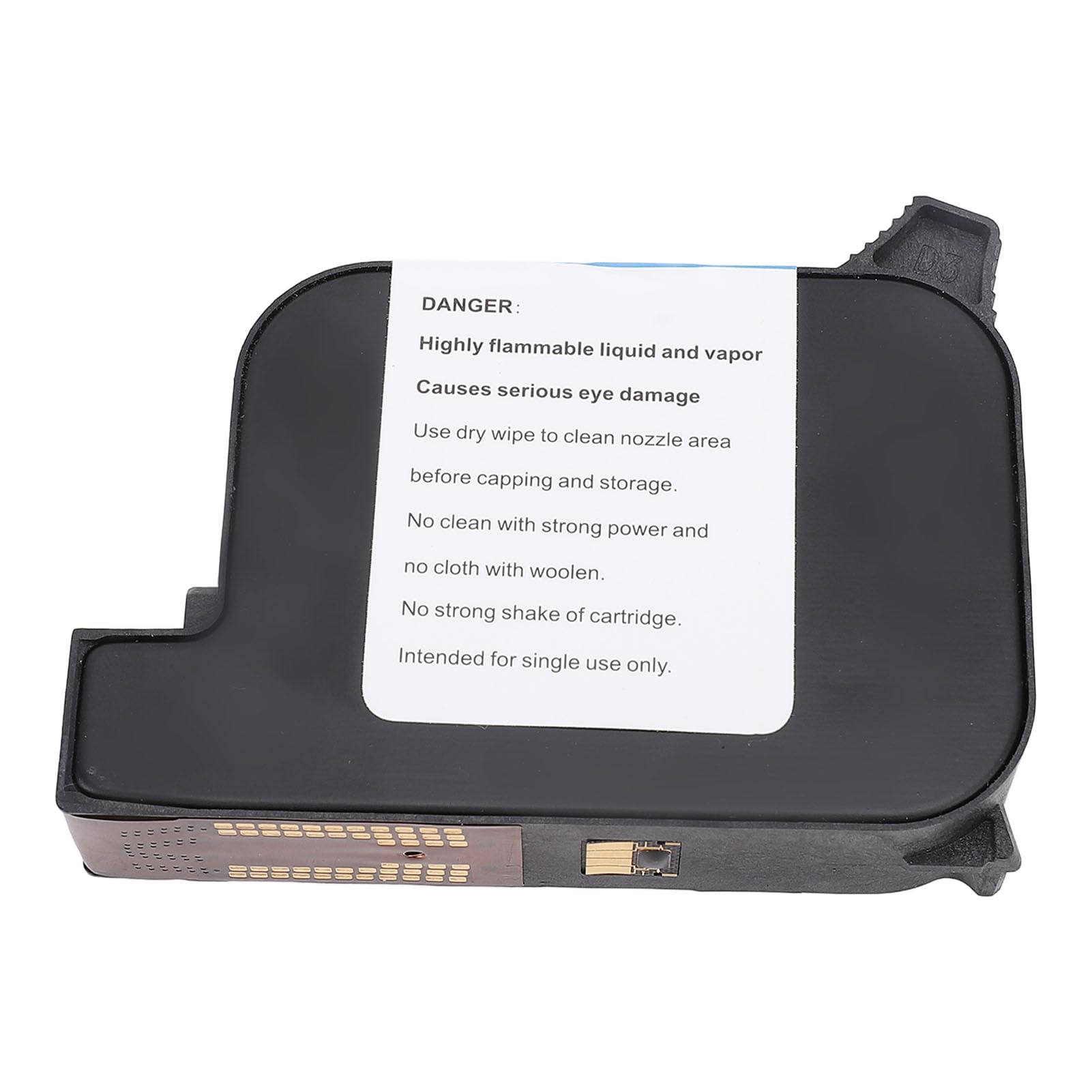 Handheld Inkjet Printer Cartridge Replacement, 42ML Quick Drying Ink Cartridge for 12.7mm Handheld Inkjet Printer, Inkjet Coder Cartridge for Various Materials