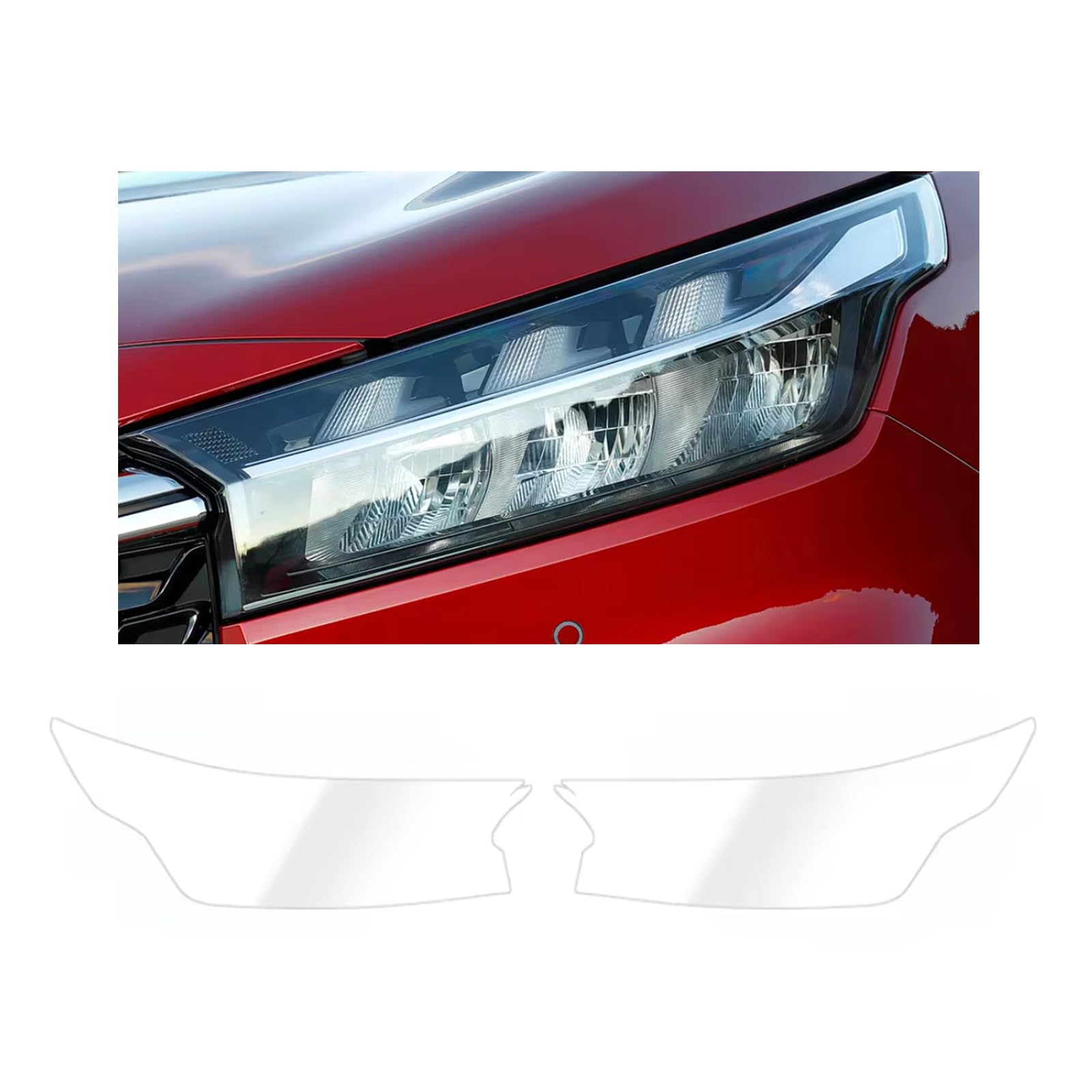 Headlight Film for Suzuki S-Cross 2022-2026, 1Set Transparent/Smoke Black Car Headlight TPU Protective Film