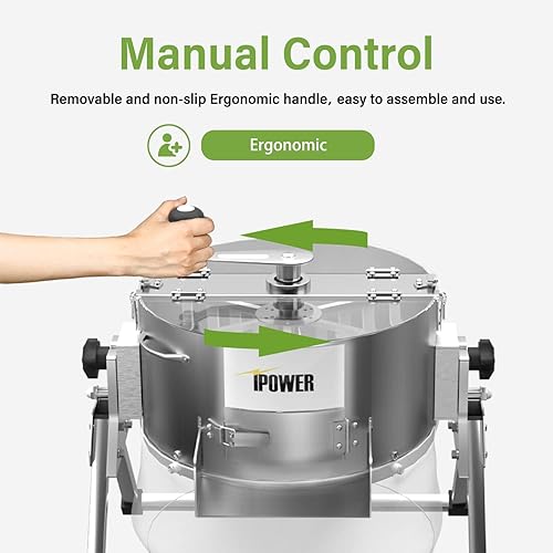 Miniatura 5 de iPower Máquina recortadora de hojas de 16 pulgadas, cuenco de corte seco y húmedo con hoja afilada de acero inoxidable, corte giratorio, para brotes