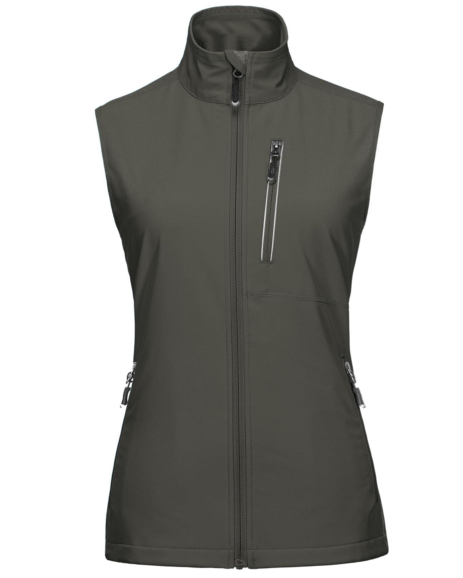 33,000ft Women's Lightweight Running Vest Outerwear with Pockets, Windproof Sleeveless Jacket for Golf Hiking Travel