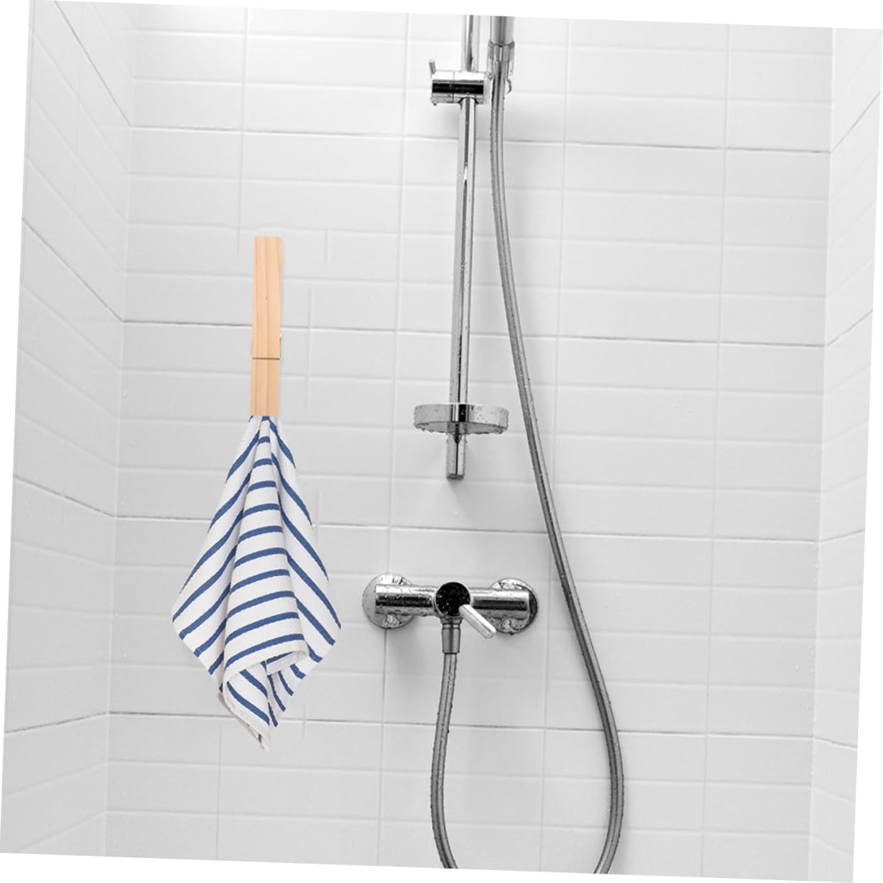 Holz Wäscheklammern 2 Stück für Kleidung und Handtücher, Beige