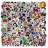 NAVK 100 Stück Superheld Sticker Set - Aufkleber Deko für Auto Laptop Skateboard Fahrrad Moped Motorrad, Spiderman Batman Ironman Hulk, , Geeignet für Erwachsene Kinder