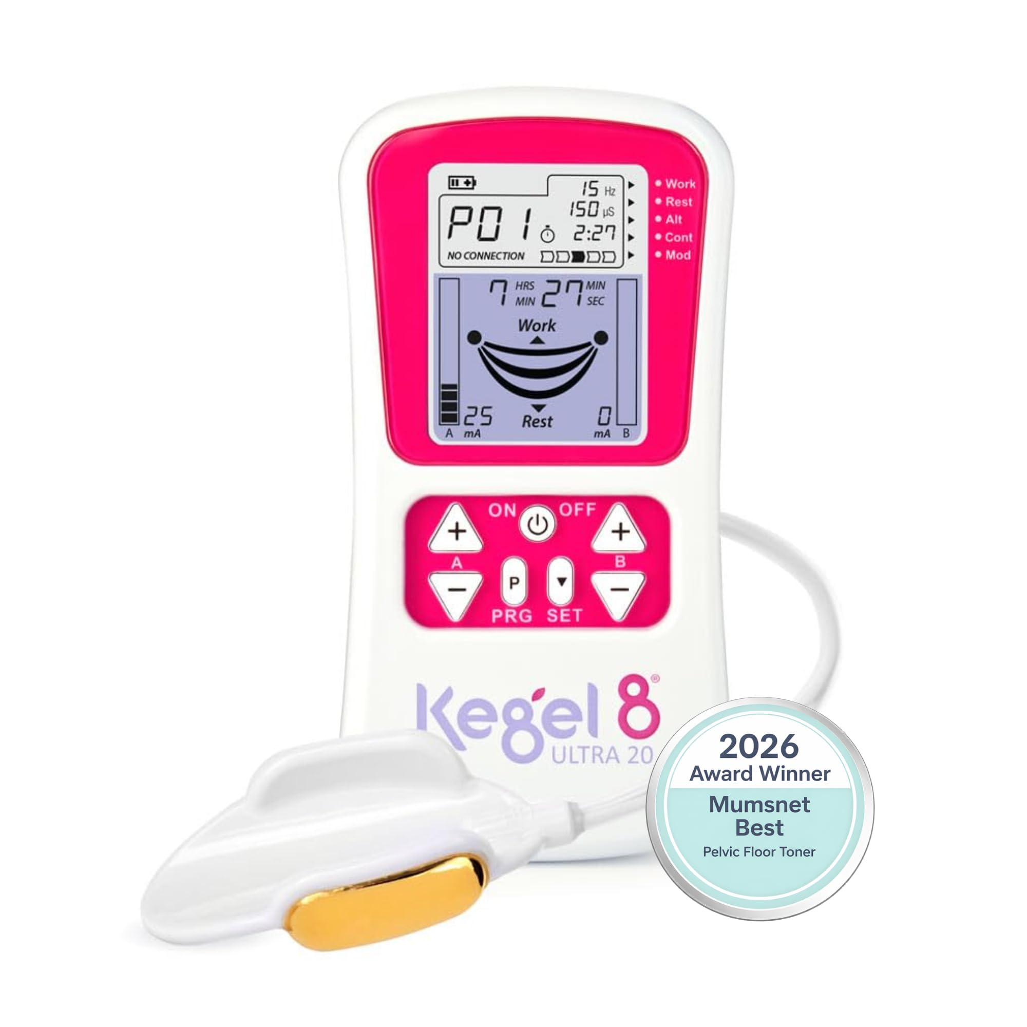 Kegel8 Ultra 20 Electronic Pelvic Floor Toner | Mumsnet Award-Winning | Kegel Strengthening for Prolapse, Bladder Conrol, Pain Relief & Postnatal Recovery