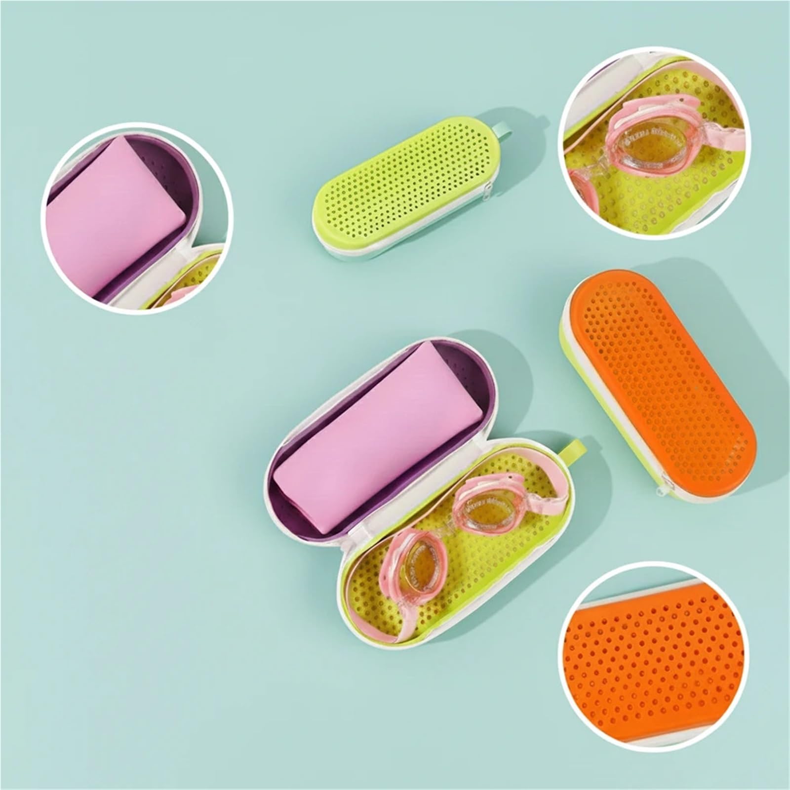 Custodia in Silicone Occhialini Nuoto Scatola protettiva for occhiali in silicone
