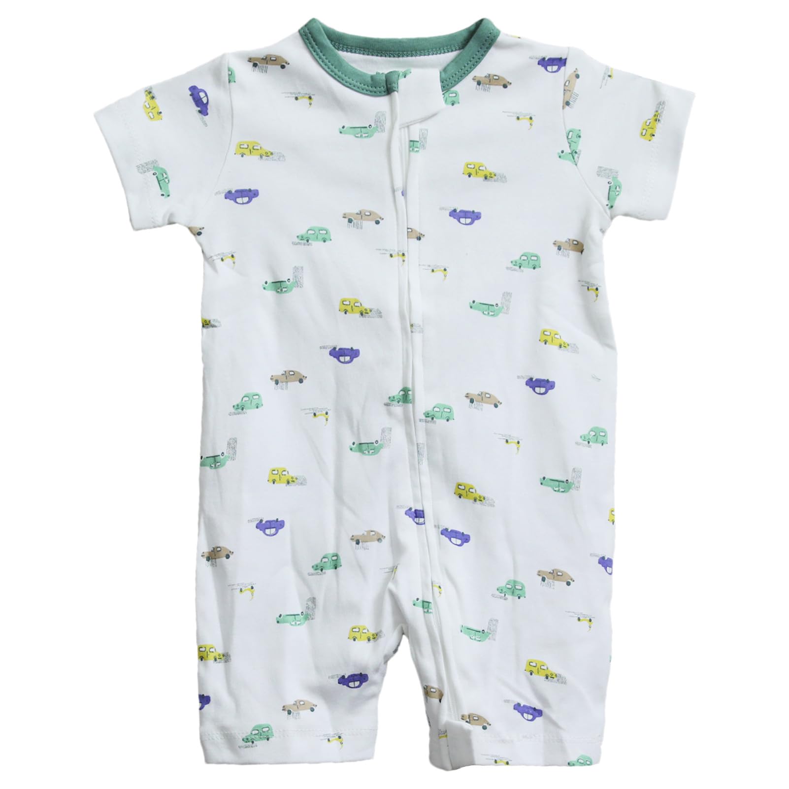 amropi Bébé Filles Lot de 3 Grenouillères À rayures Barboteuse Manches Courtes Bodys Fermeture Eclair Combinaison pour 6-24 Mois