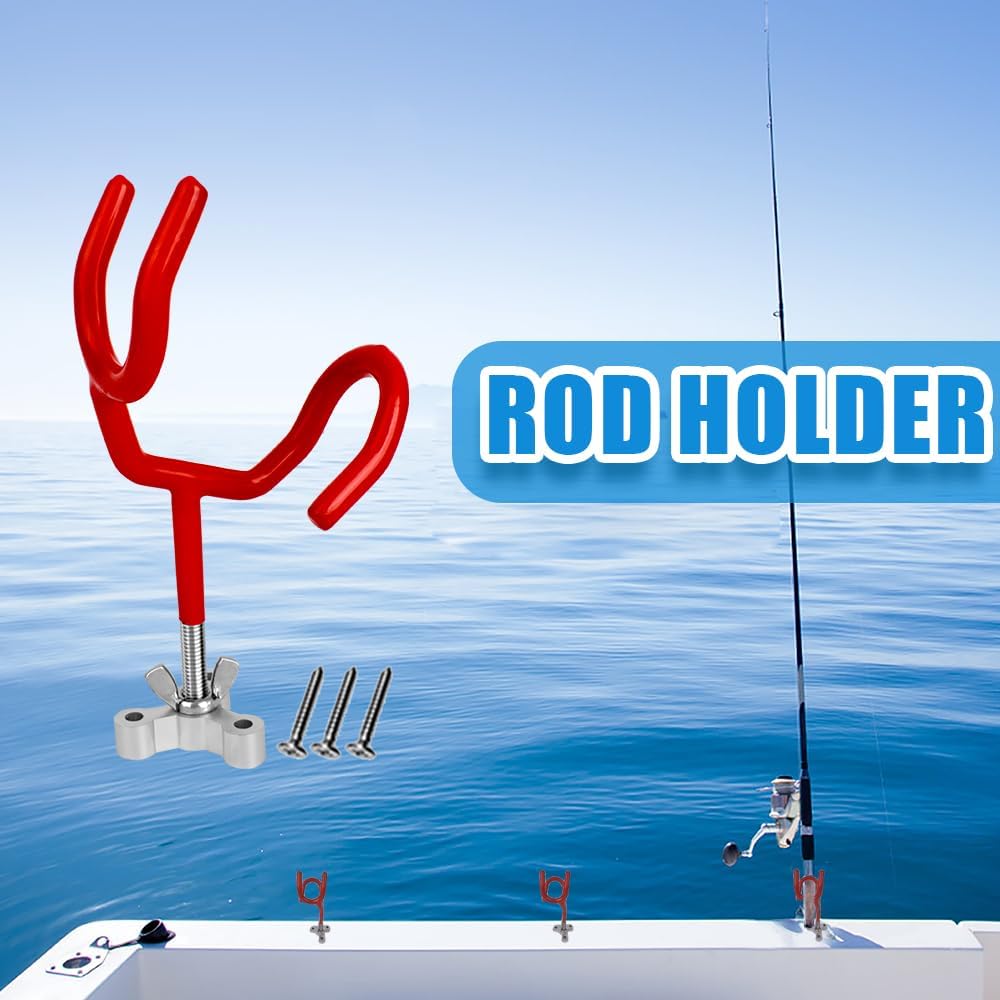 20 Degree Boat Fishing Rod Holder PVC Coated Steel Wire Pole Holders for Boats Anglers