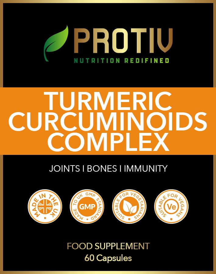 Turmeric Curcuminiods Complex (500mg) - 60 Capsules with Black Pepper Extract - UK Manufactured to GMP Standards