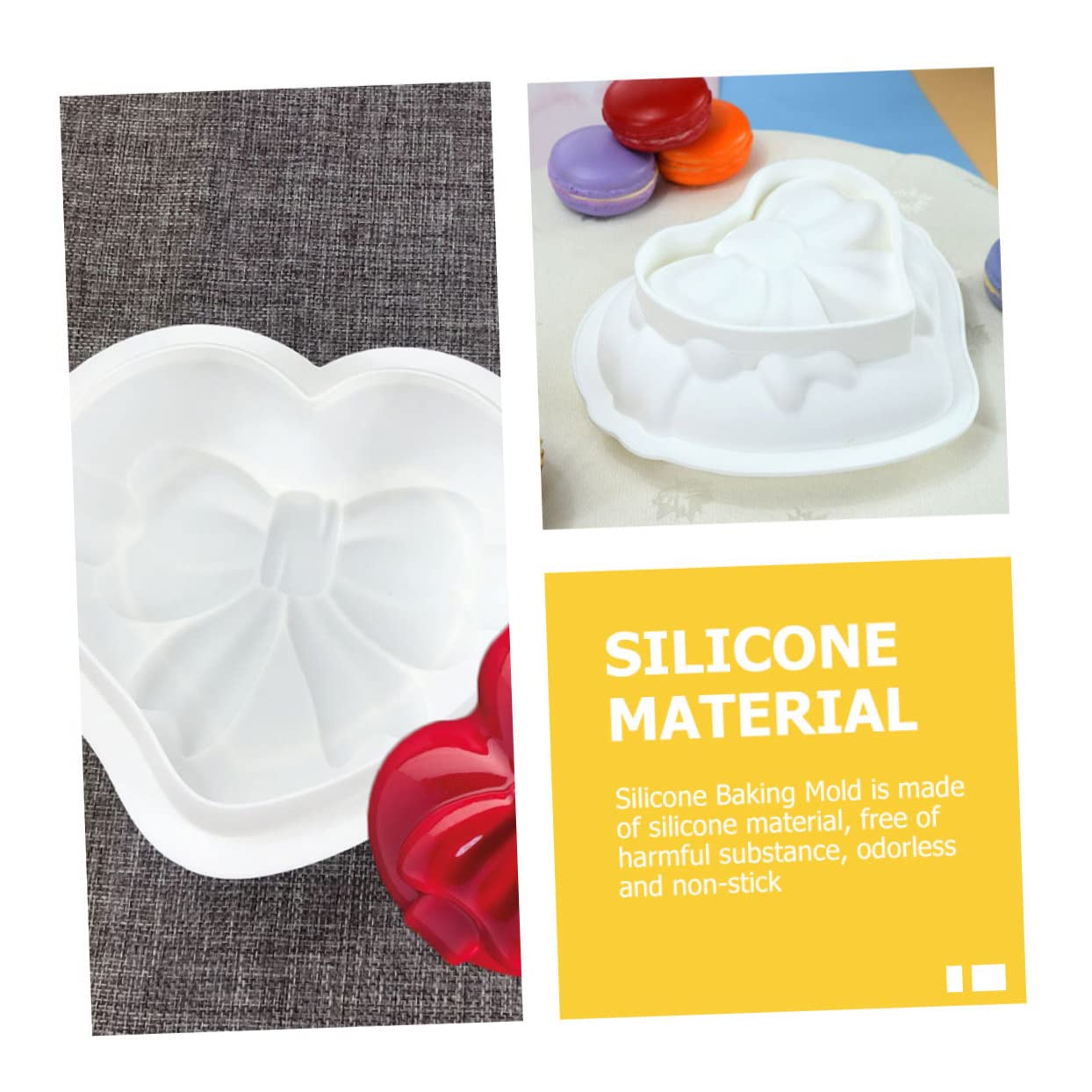 MAGICLULU 4piezas Molde De Silicona Para Repostería Forma De Corazón Para Mousse y Pasteles Silicona De Alimenticio Para Uso Casa o Pastelerías