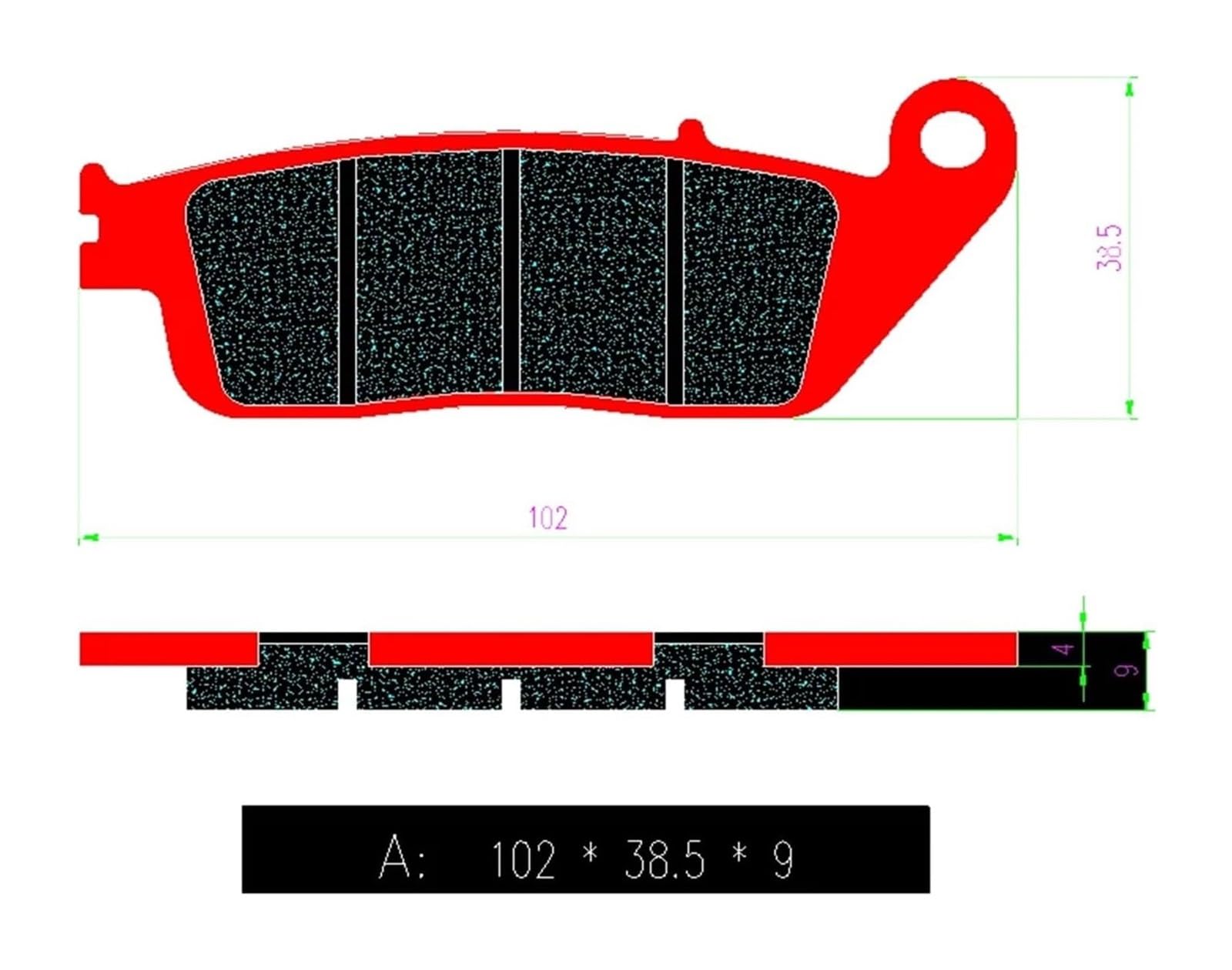 Bremsbeläge Für KYMCO Für Grand Für Dink 125 2012 2013 2014 2015 Bremszubehör Motorradparkpads Vorne Und Hinten Bremsbelagsatz(Vorne 1 Paar)
