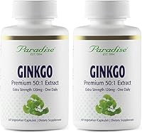 Vista 3 de Paradise Herbs Extracto de Ginkgo Biloba, vegano, sin OMG, sin gluten, 60 cápsulas vegetarianas