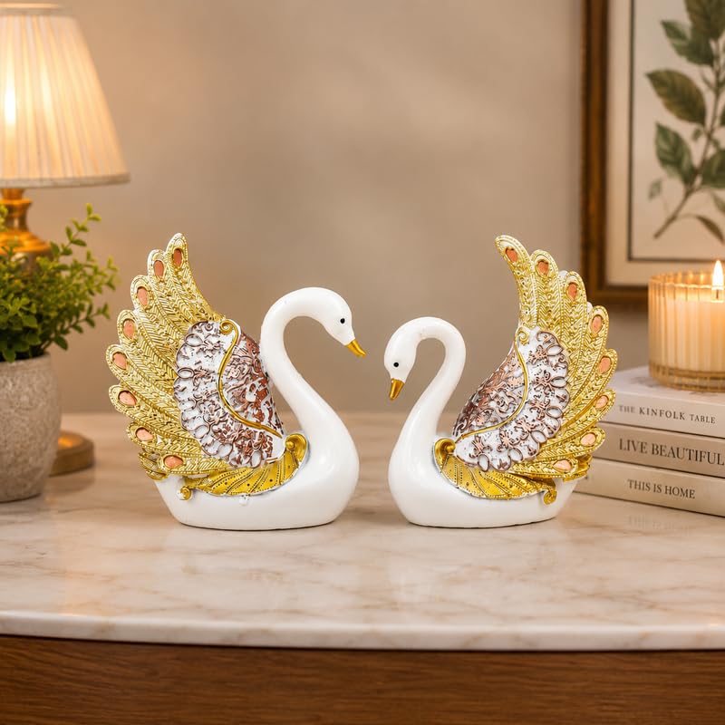 Elegant Swan Statues - Luxury Home Decor -1