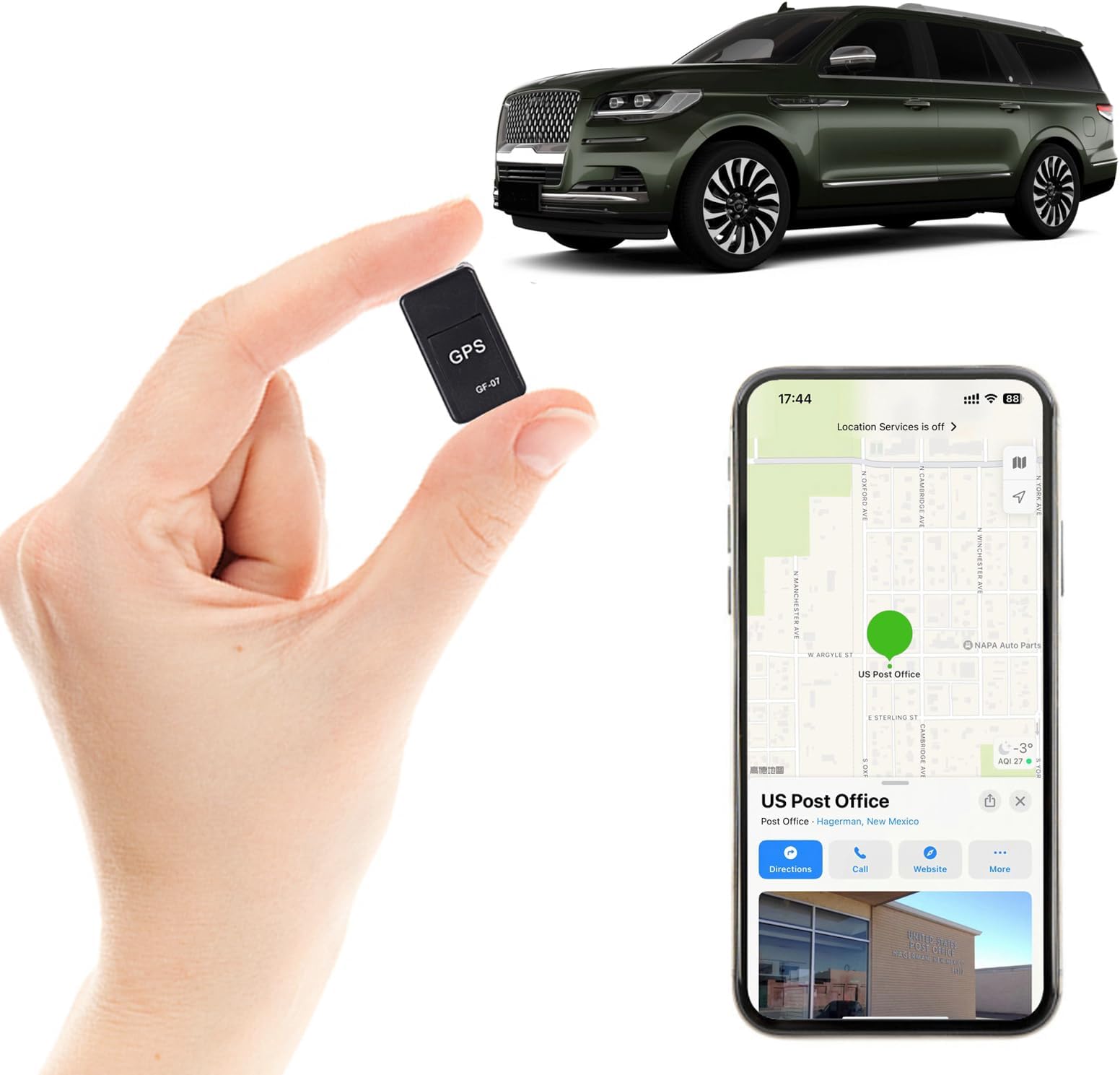 Mini GPS Tracker for Vehicles No Monthly Fee - Real-time Wireless Hidden GPS Trackers Device for Car with Smart Phone app