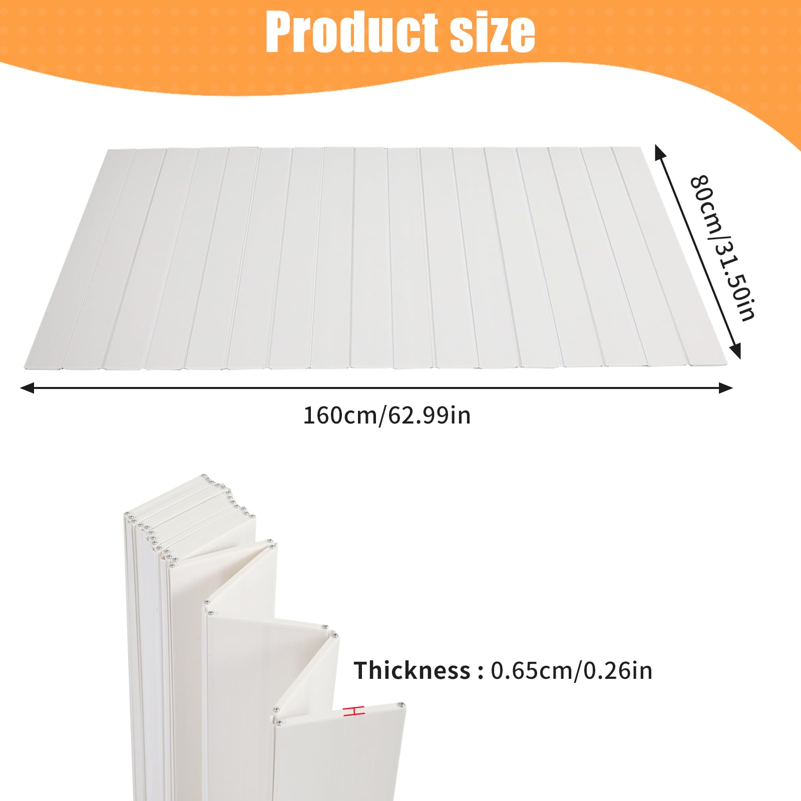 Badewannenabdeckung,160x75cm Faltbare Badewannenablage PVC Wasserdicht badewannenbrett Staubdicht Badewannenabdeckung für Haus Badewannen Badezimmer SPA (Dünnes Stil, 80x160x0.7cm)