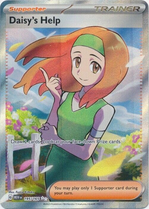 Pokemon - Daisy's Help 195/165 - Pokemon 151 - Full Art Ultra Rare - Single Card