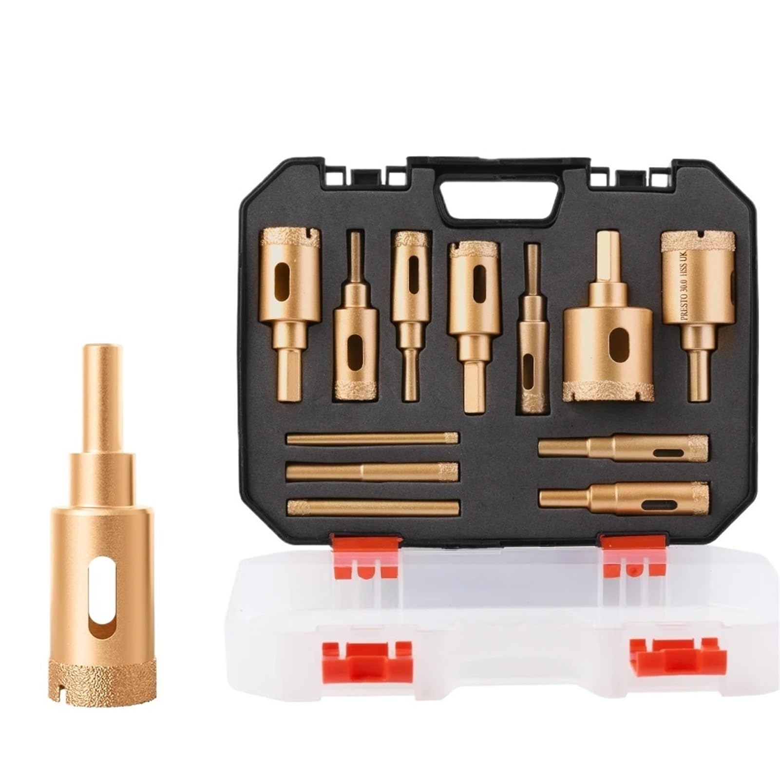 Compatibile con il set di punte diamantate brasate M10 da 12 pezzi