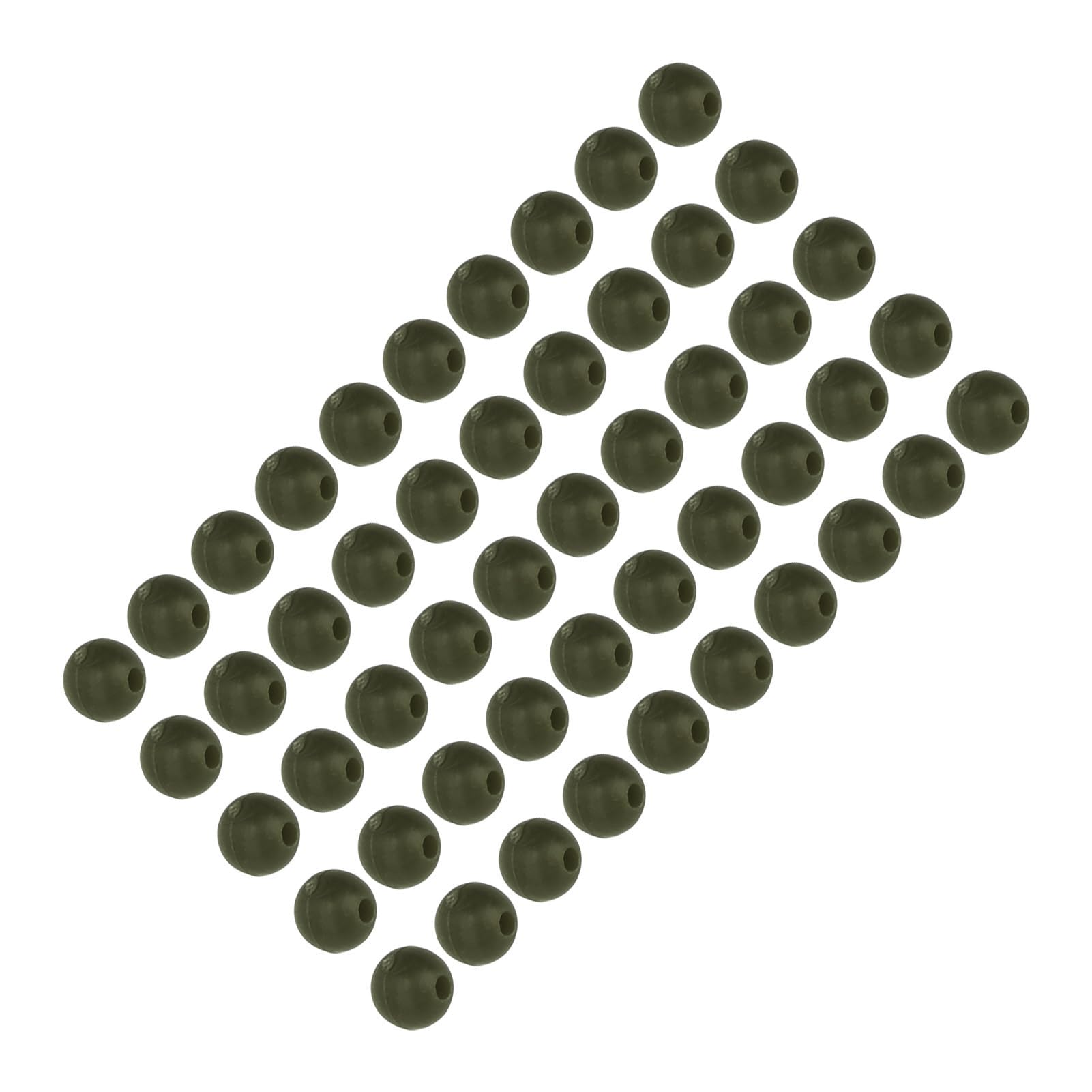 Fishing Beads, Fish Beads 50pcs Carp Soft Carp Fishing Rig Diameter 6mm Fishing Beads Saltwater for Night Fishing and Deep Water Fishing (Green)