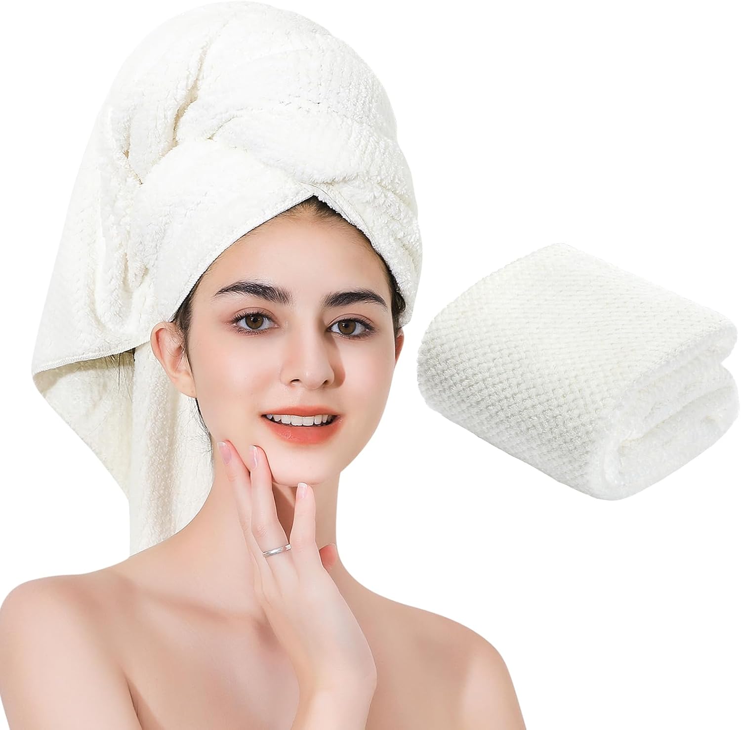 Laojbaba Microfiber Hair Towel Quick Dry Hair Towel Hair