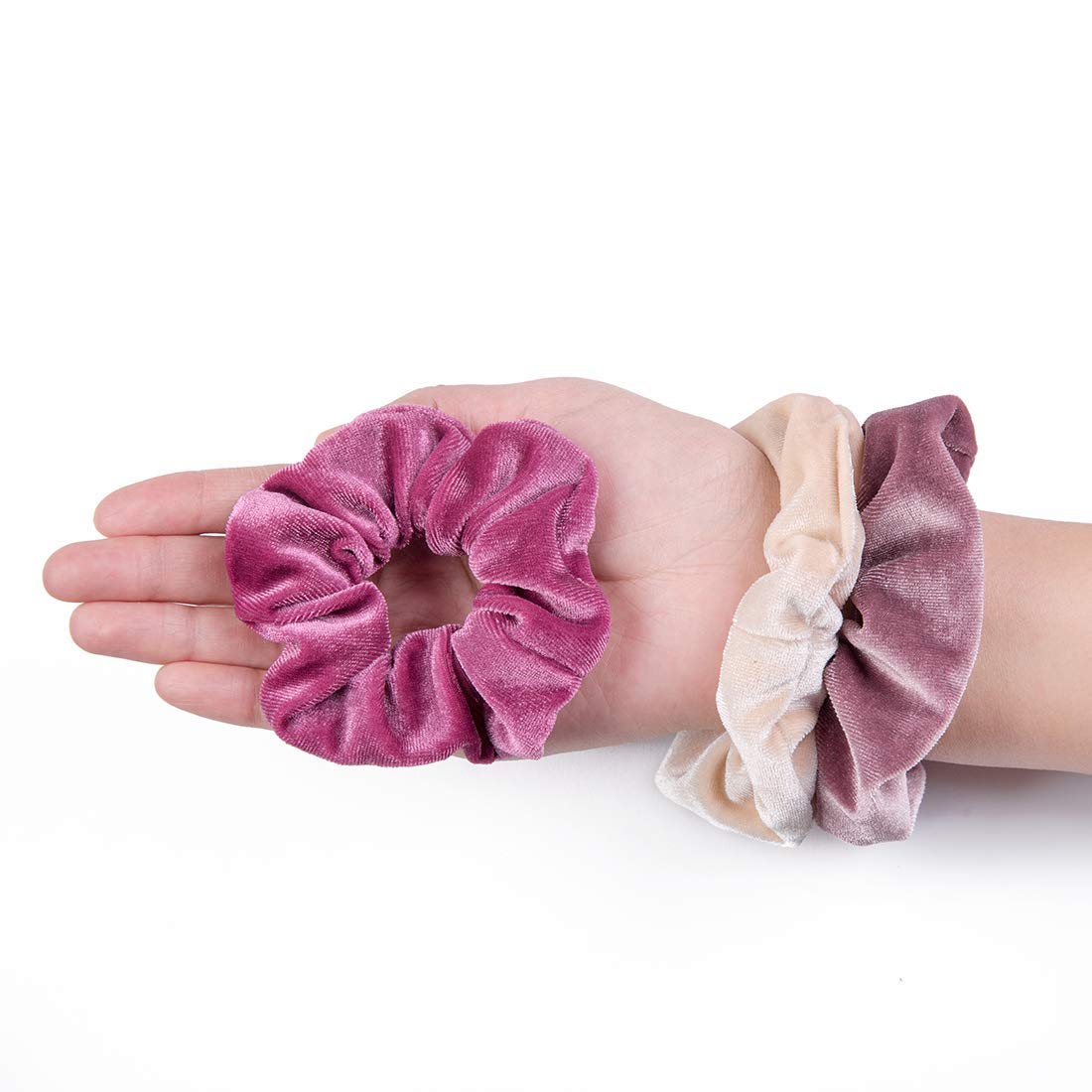 ALIBA COLLECTION 12 Pcs Hair Ties Velvet Scrunchies, KINGMAS Elastic Flannelette Hair Bands Scrunchy Hair Ropes Women Hair Accessories 2