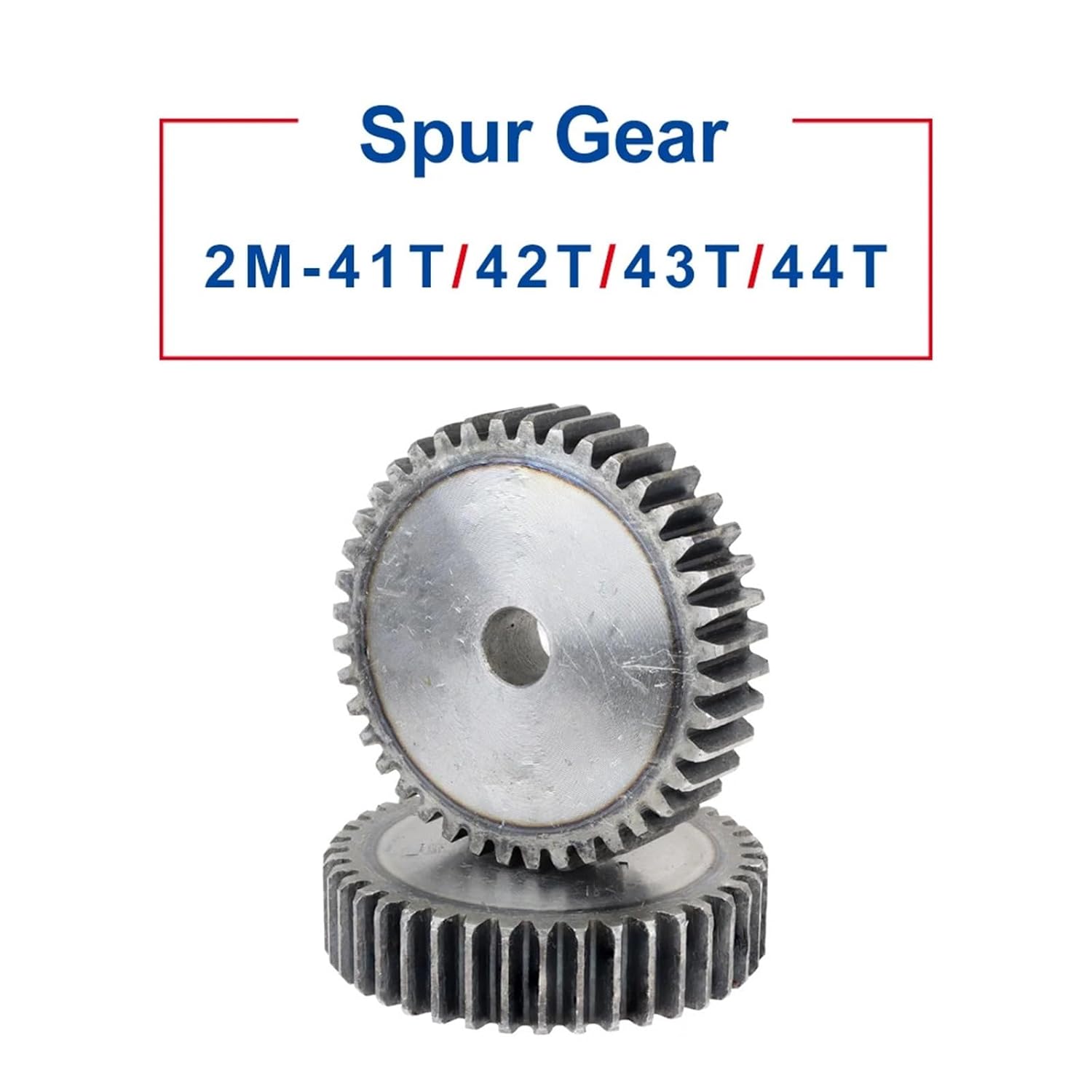 Bevel Gear Pinion Hardware Mechanical 2M 41-44T Bore 14mm Low Carbon Steel Cylindrical Gear(43 Teeth)